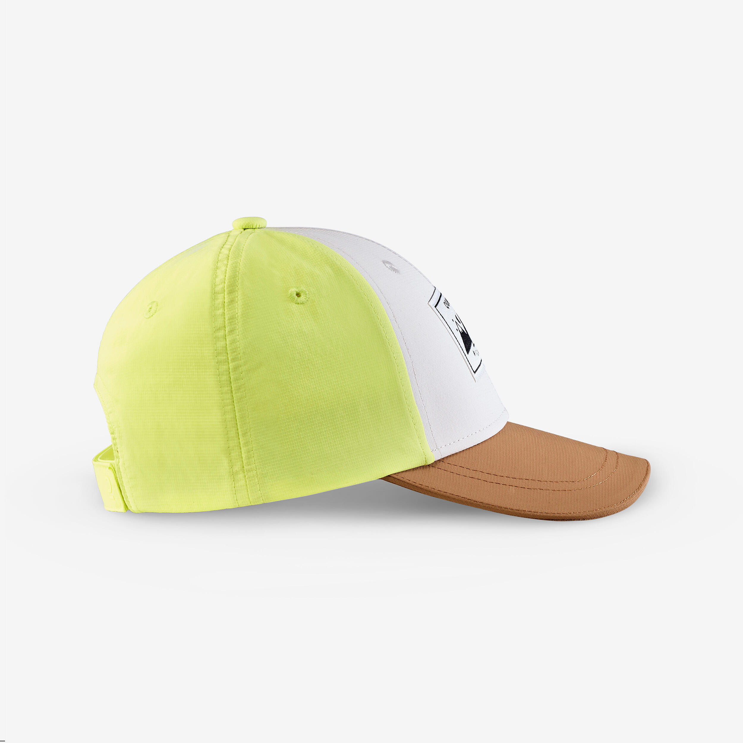 Kids’ hiking cap, MH100 - Beige, Yellow