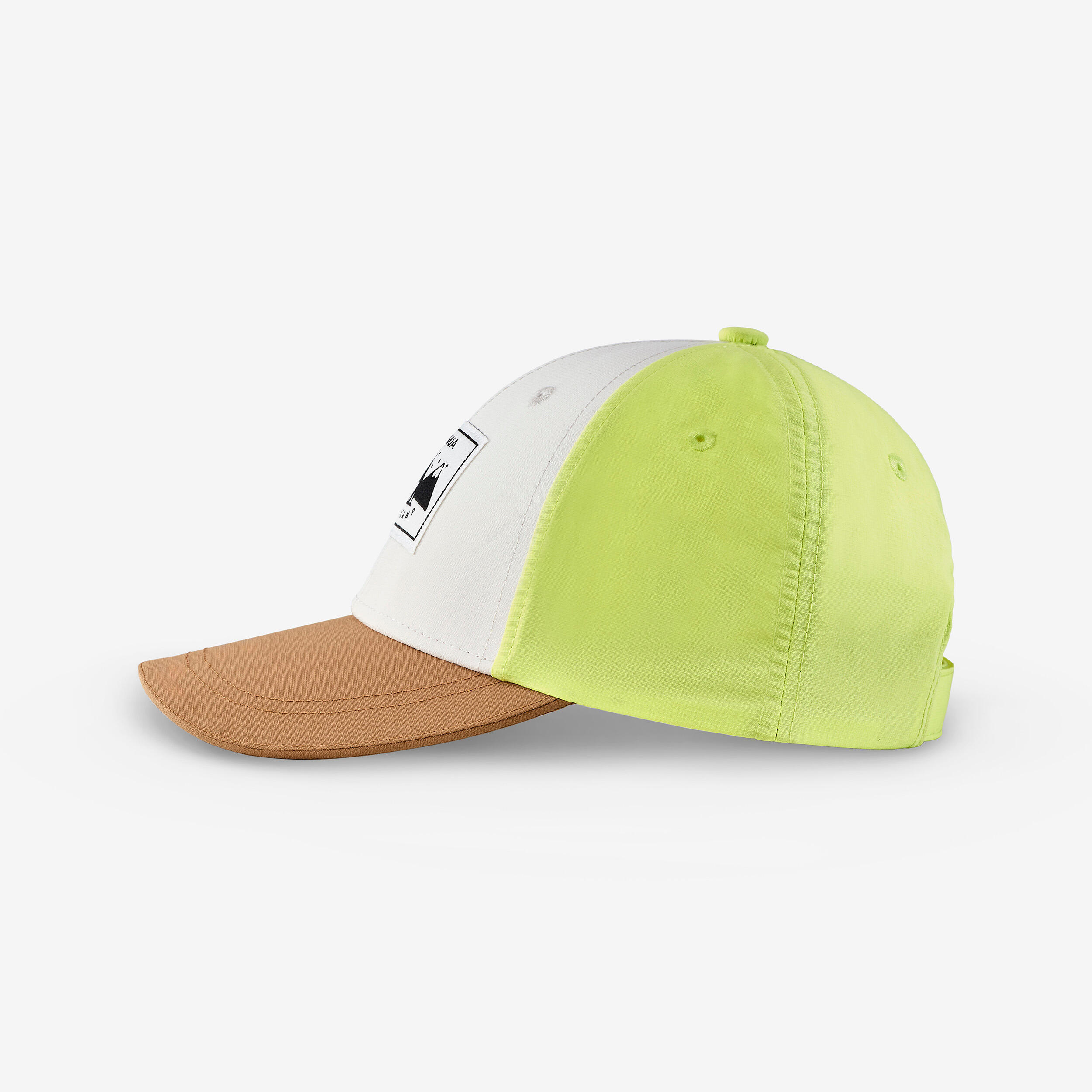 Kids’ hiking cap, MH100 - Beige, Yellow