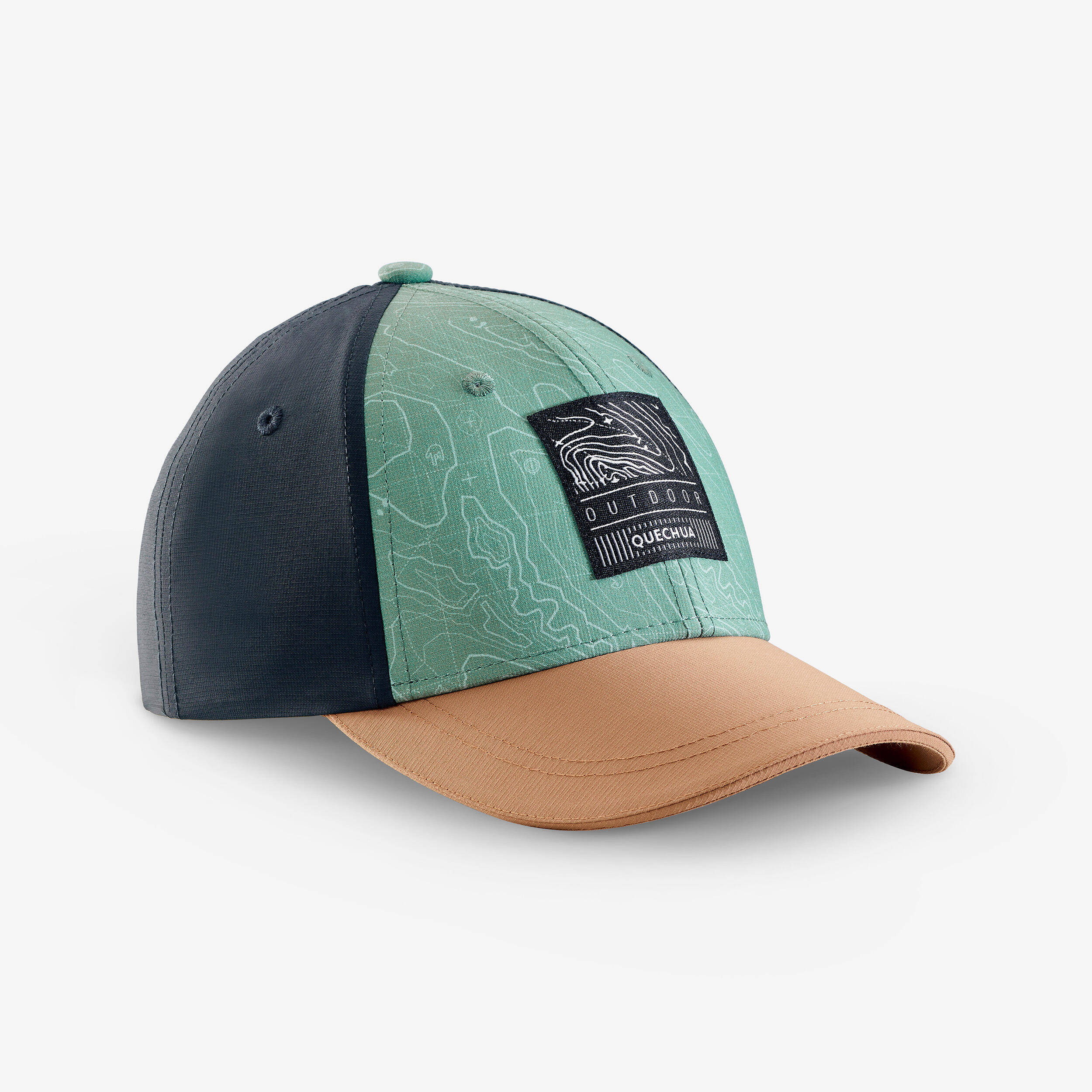 Kids’ hiking cap MH100, 7-15 years - Khaki -  2