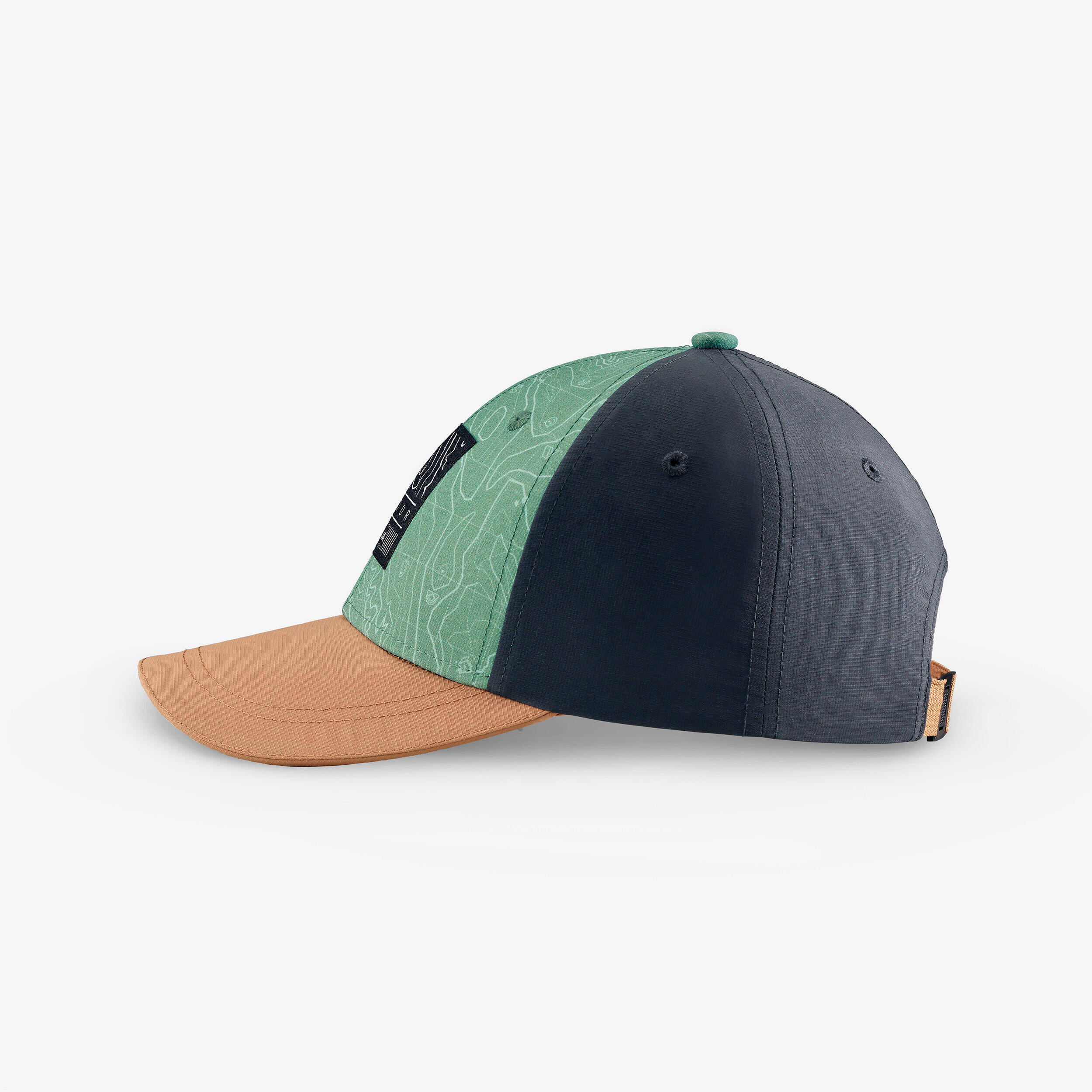 Kids’ hiking cap MH100, 7-15 years - Khaki -  5