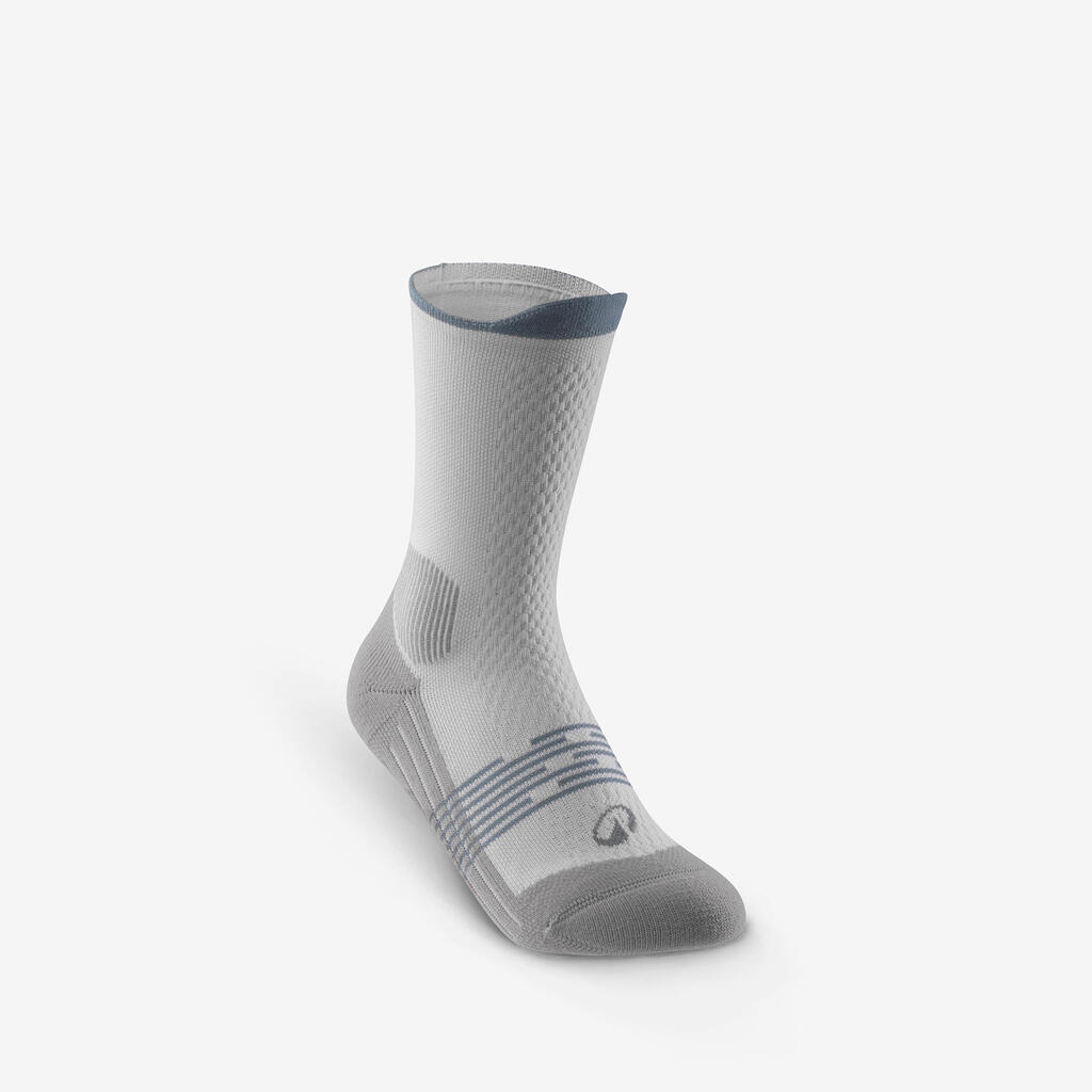 Chaussettes de randonnée hautes enfant (lot 2 paires), HIKE500 High bleu
