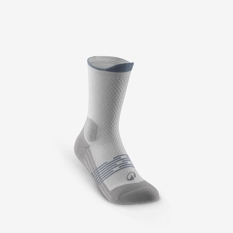 Chaussettes de randonnée hautes enfant (lot 2 paires), HIKE500 High bleu