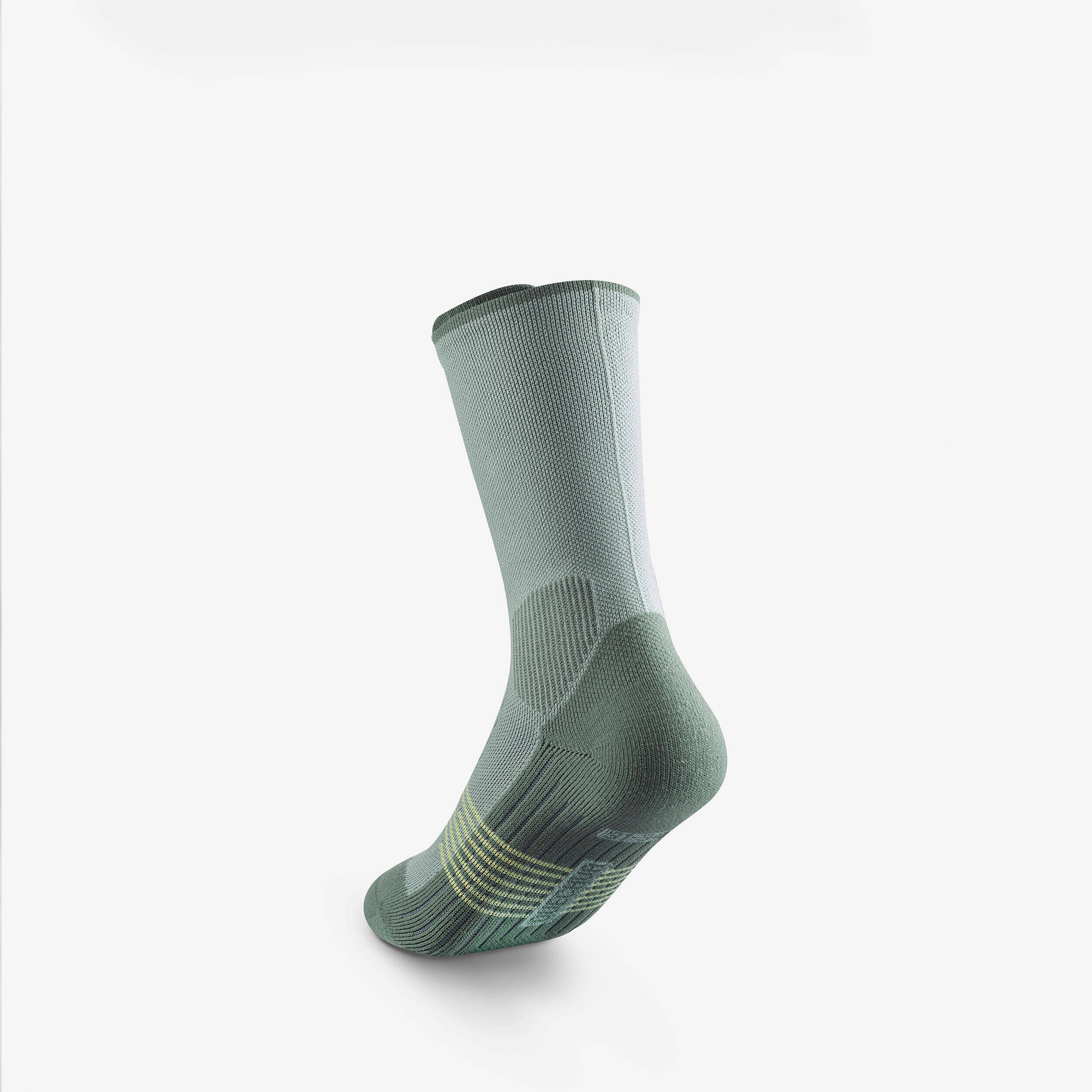Kids’ High-leg Hiking Socks Hike 500 (2 Pairs) Size Jr 10 to Sr 6 - Green -  5