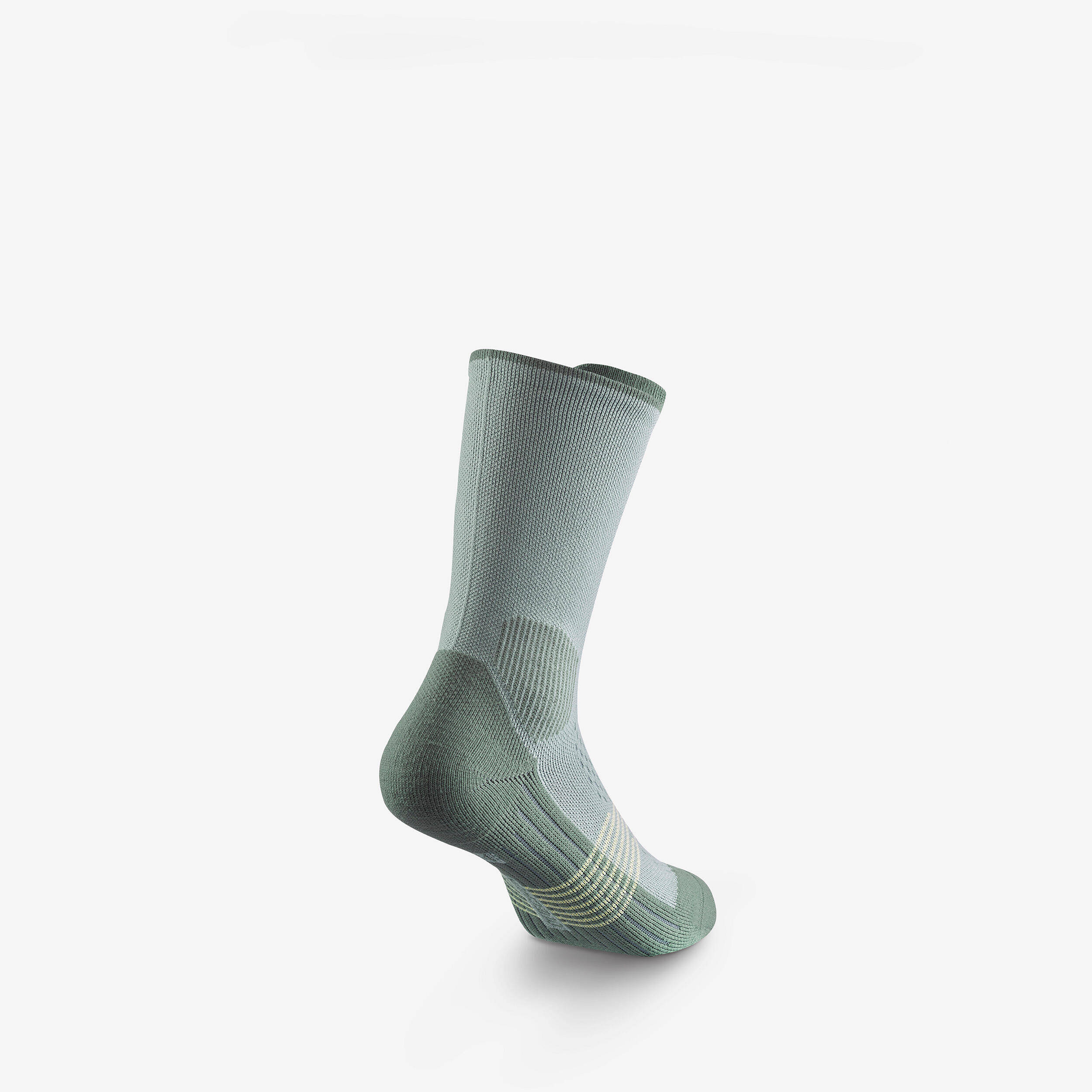 Kids’ High-leg Hiking Socks Hike 500 (2 Pairs) Size Jr 10 to Sr 6 - Green -  3