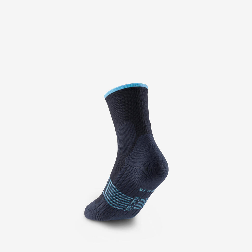 Chaussettes de randonnée mid junior, HIKE 500 marron