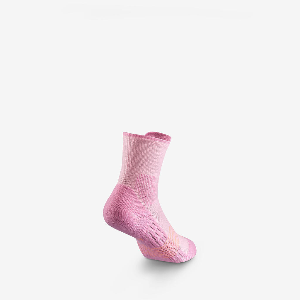 Chaussettes de randonnée enfant (lot 2 paires), HIKE500 Mid marron et bleu