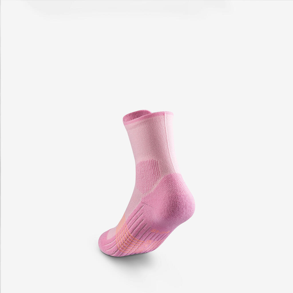 Chaussettes de randonnée enfant (lot 2 paires), HIKE500 Mid marron et bleu