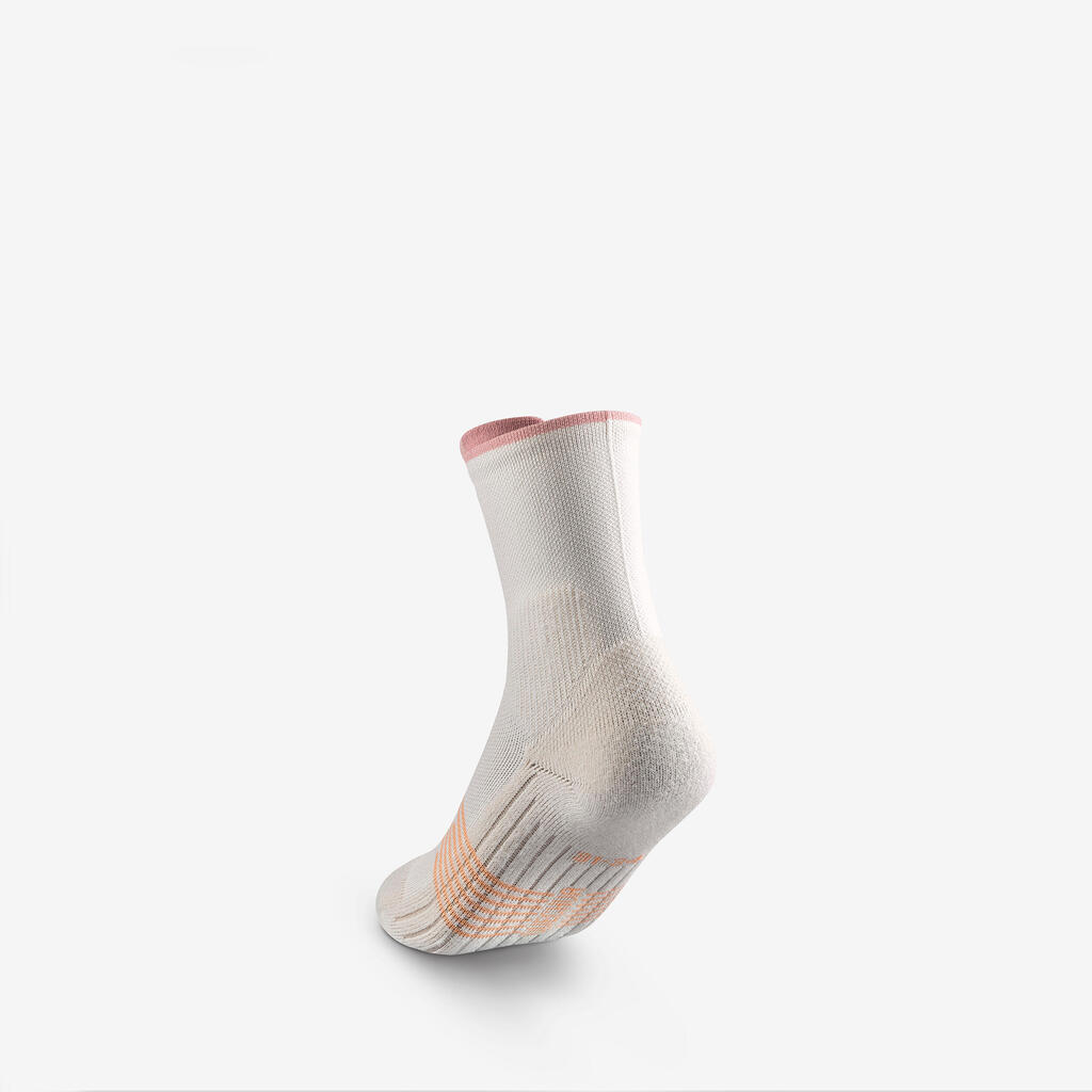 Chaussettes de randonnée enfant (lot 2 paires), HIKE500 Mid marron et bleu