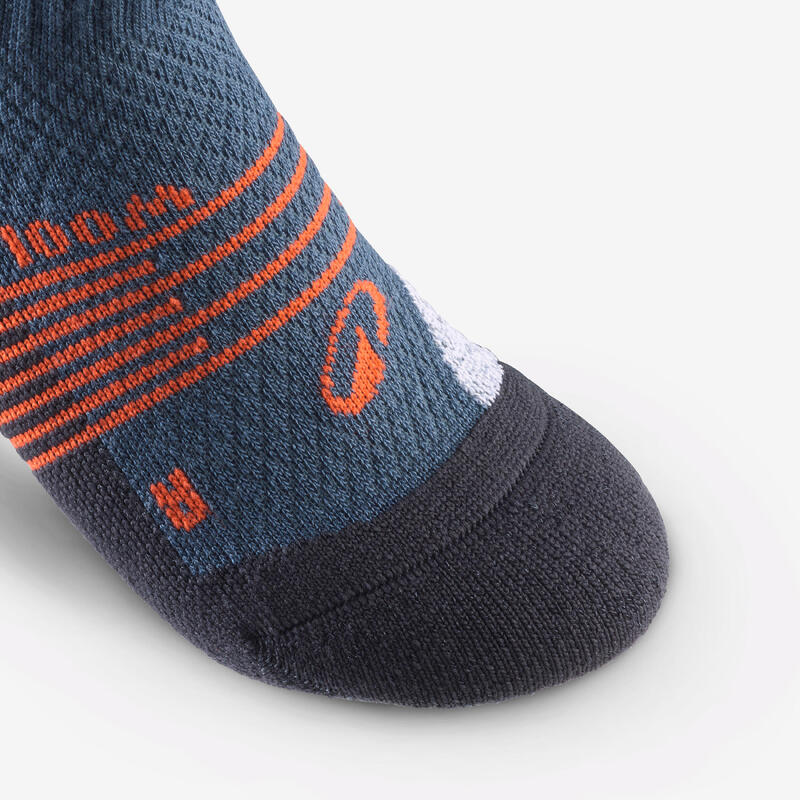 Chaussettes de randonnée enfant (lot 2 paires), HIKE900 Wool bleu