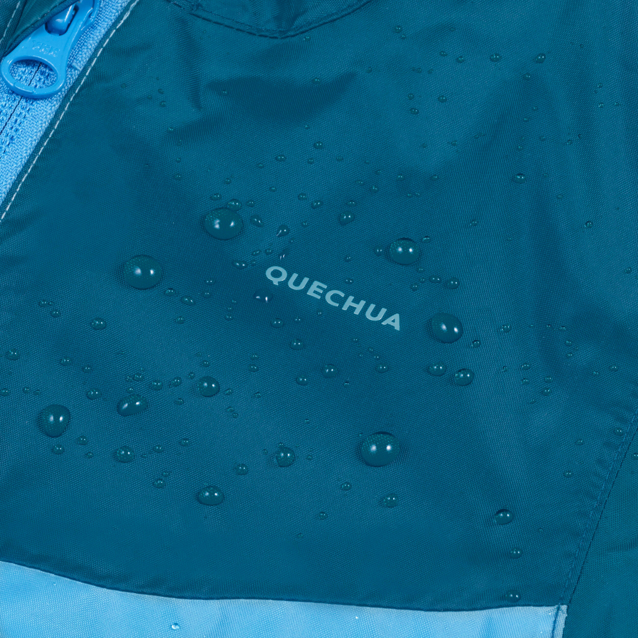 Manteau imperméable de randonnée enfant - MH 100 zip bleu 2-6 ans - QUECHUA