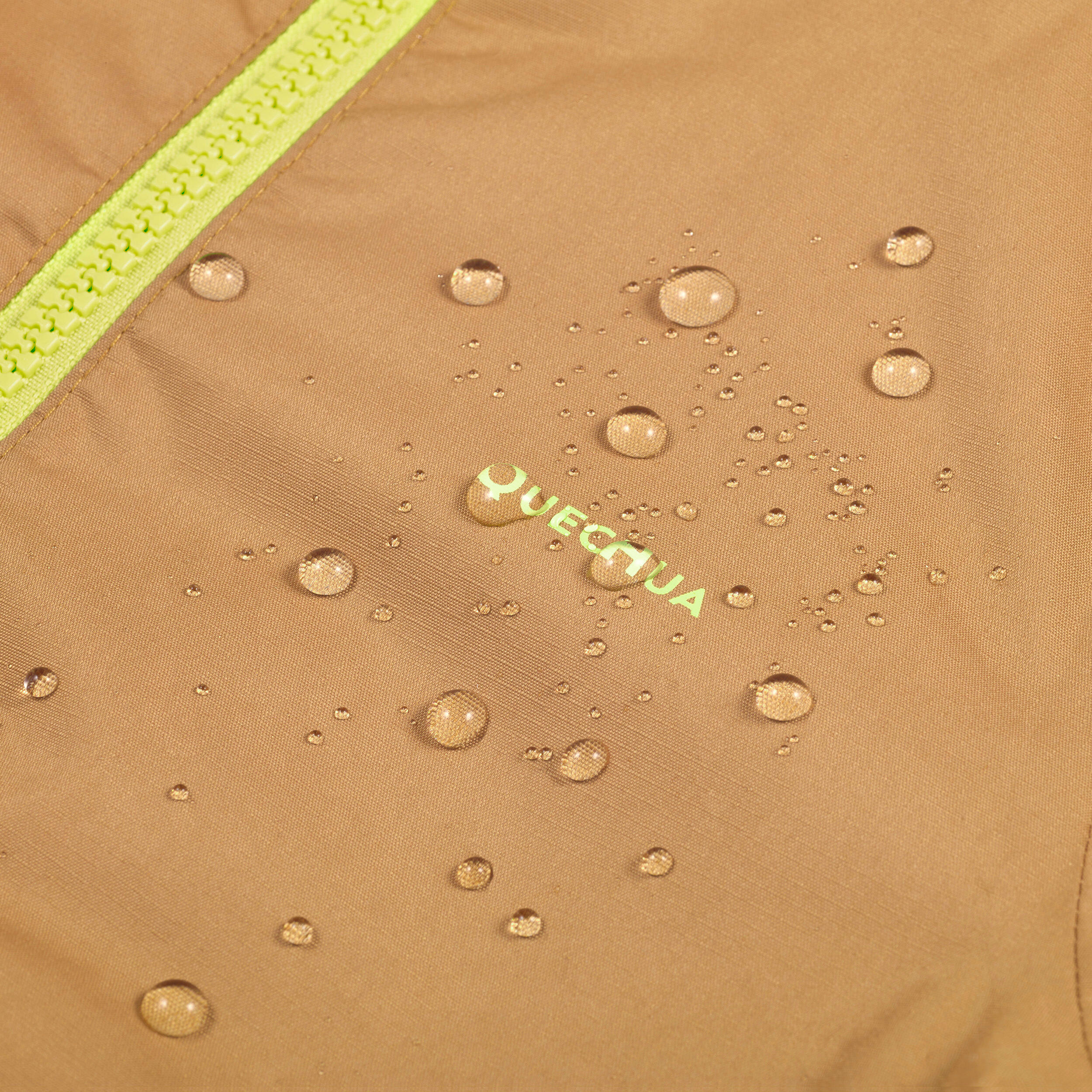 Kids' Waterproof Hiking Jacket - MH500 Brown Ages 2-6 - QUECHUA