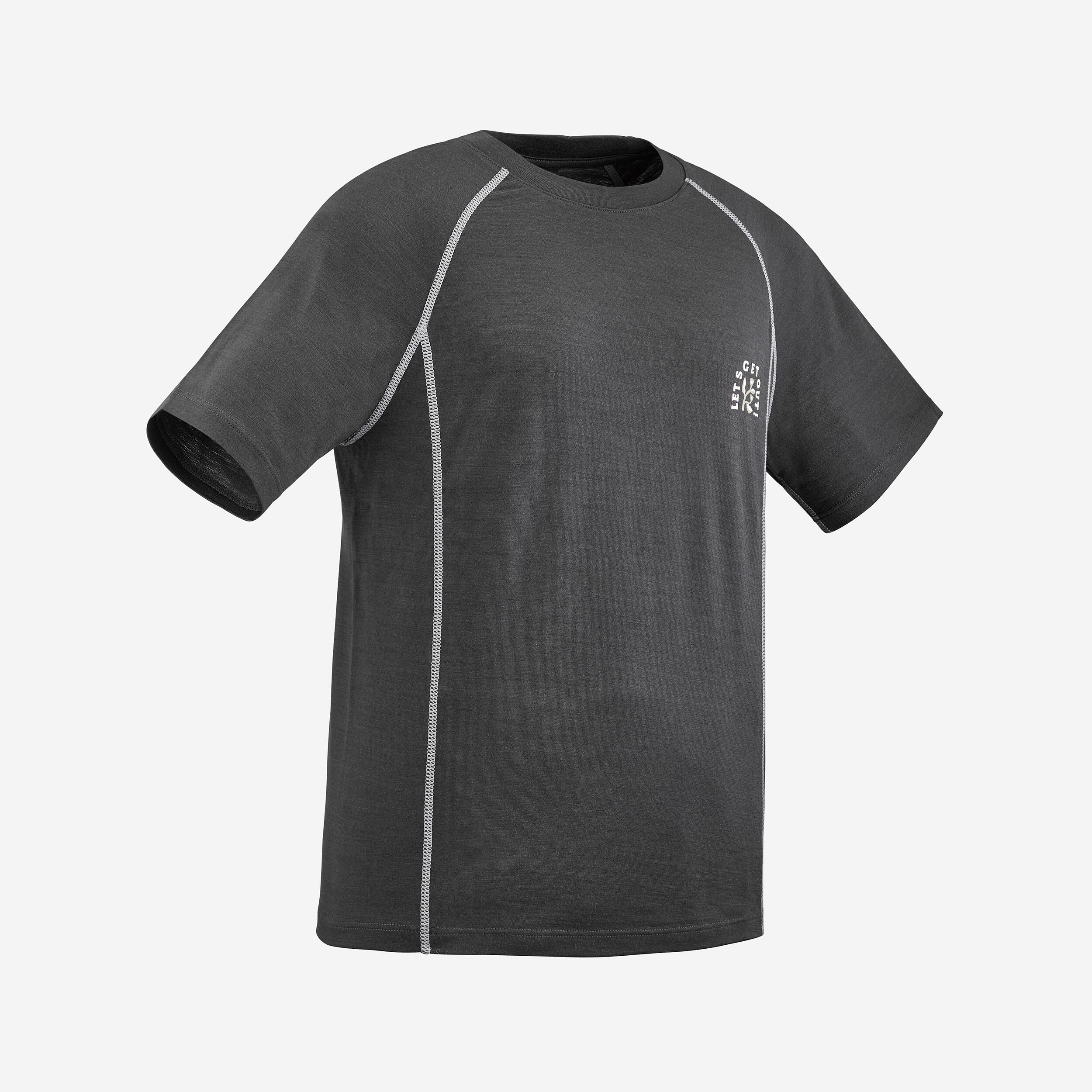 T-shirt trekking bambino MH900 WOOL | grigia 13/39