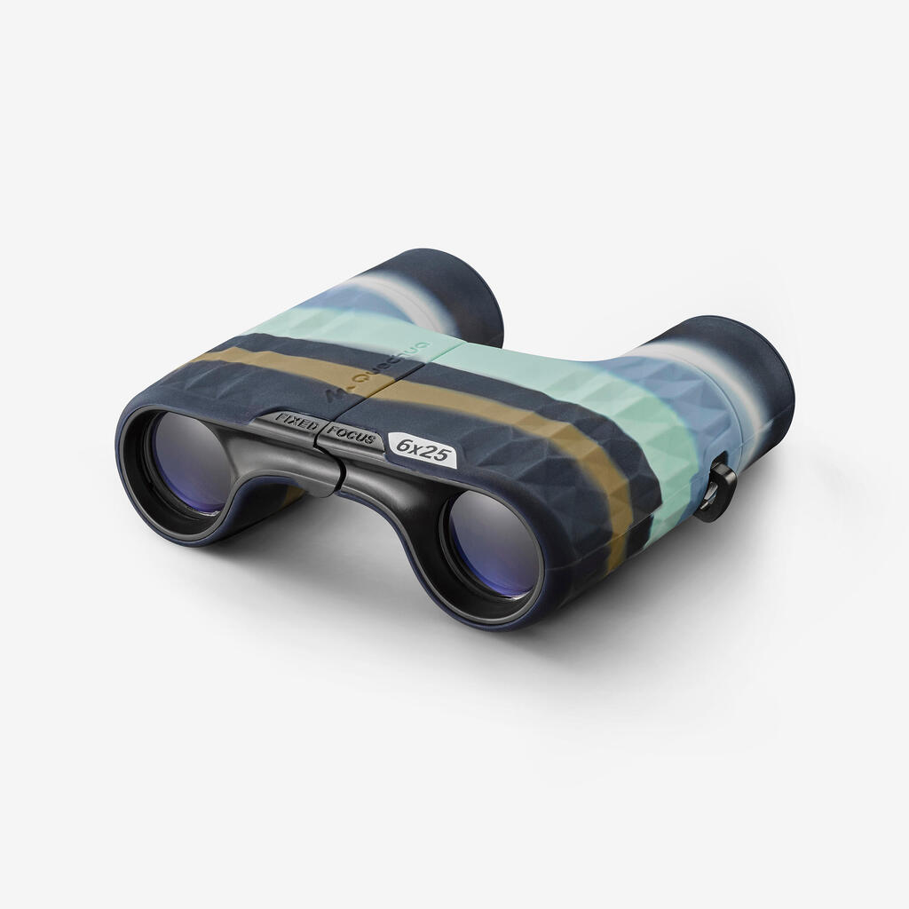 Children’s non-adjustable hiking binoculars - MH B100 - 6x enlargement blue