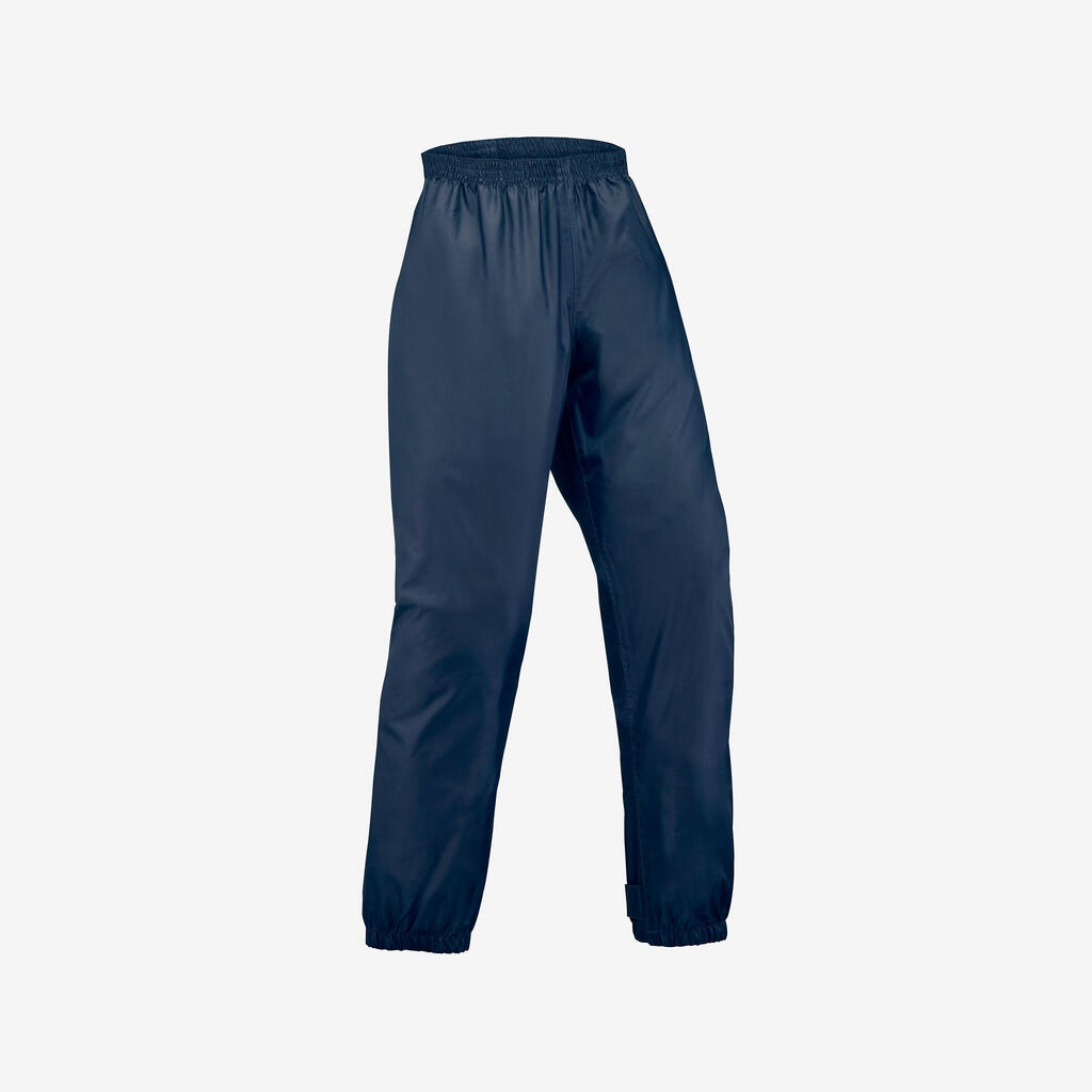 Kids' Hiking Waterproof Overtrousers MH100 7-15 Years - Navy Blue