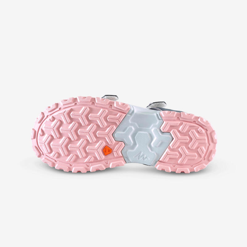 Sandales de randonnée enfant, NH500 rose