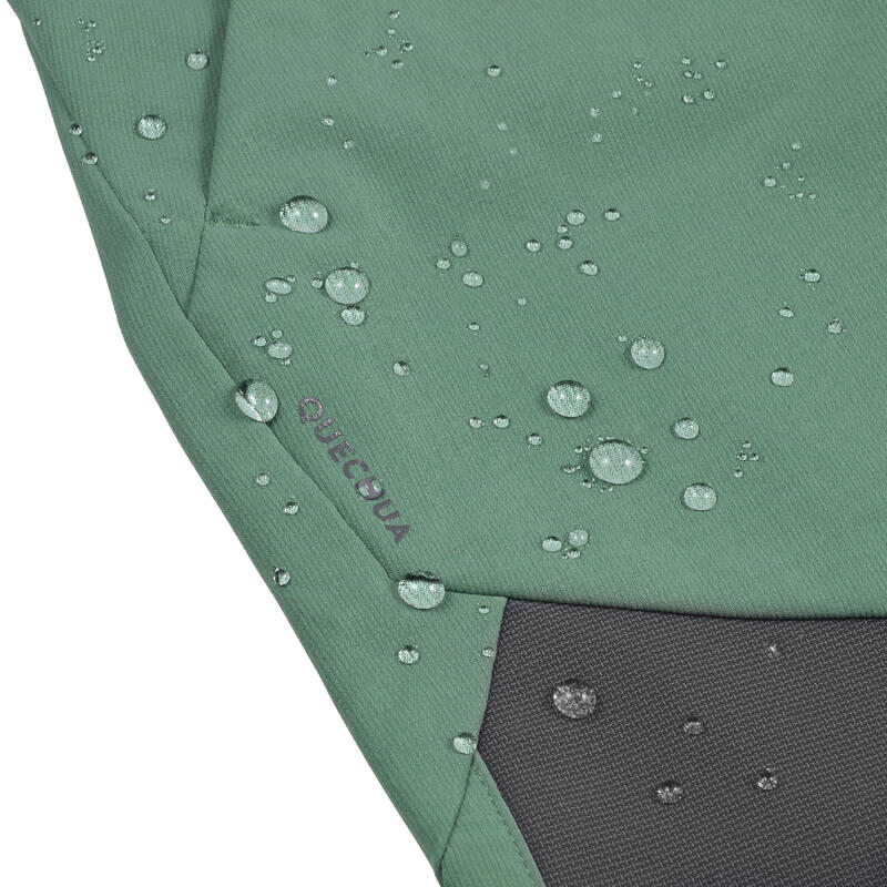 Pantalon Softshell Drumeție la munte MH900 Verde Copii 7-15 ani