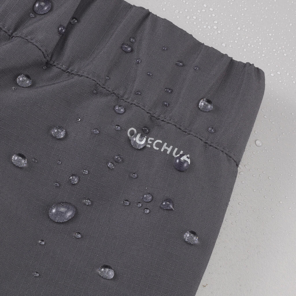 Überziehhose Regenhose MH500 Kinder wasserdicht Wandern schwarz 