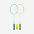 Set Raquettes de Badminton de Loisir Adulte Discover BR100Ad - Turquoise/Orange