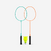 Set Raquettes de Badminton de Loisir Adulte Discover BR100Ad - Turquoise/Orange
