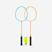 Yetişkin Badminton Raket Seti - Turkuaz/Turuncu - BR100 AD 