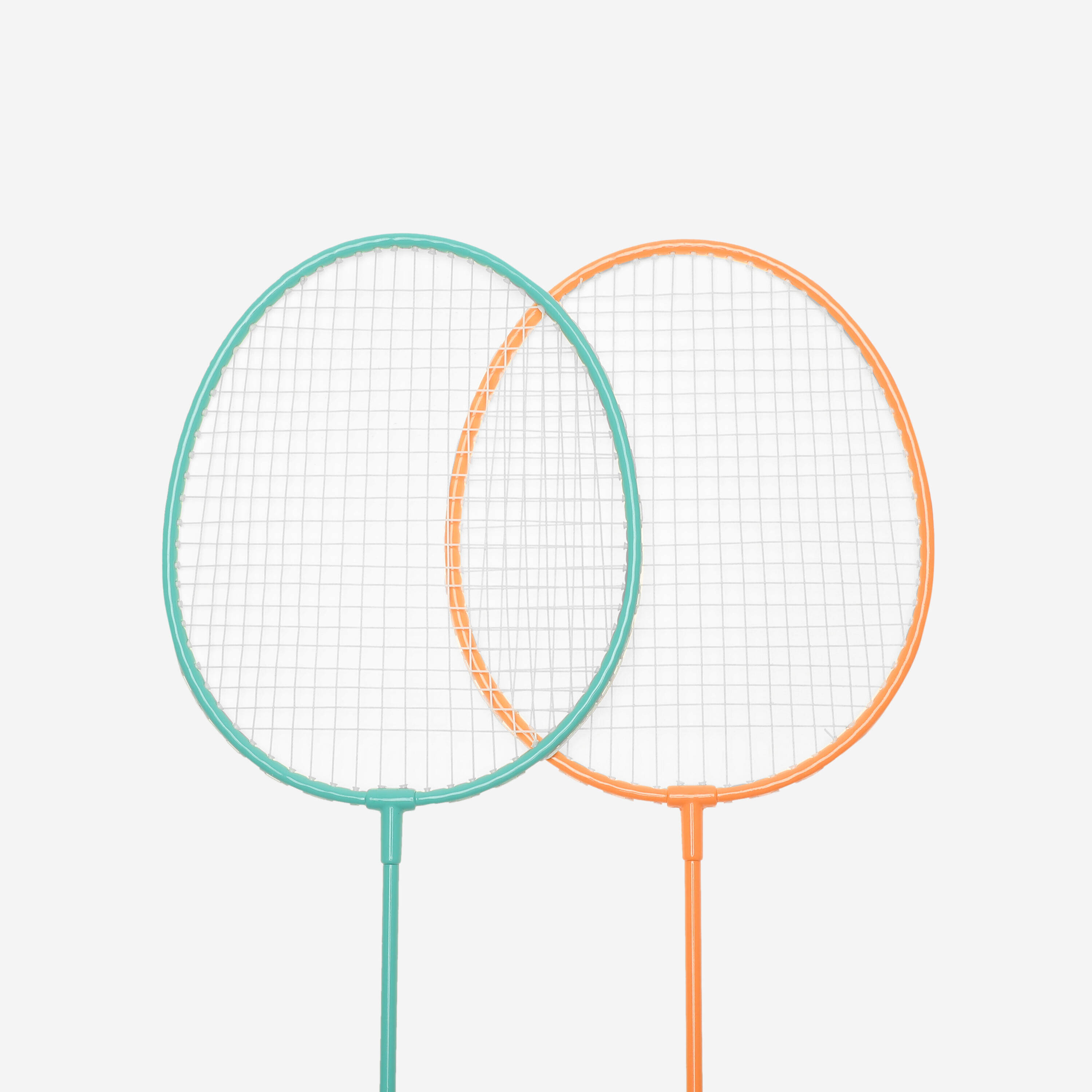 ADULT LEISURE BADMINTON RACKET SET Discover set BR100 Ad Turquoise Orange -  2