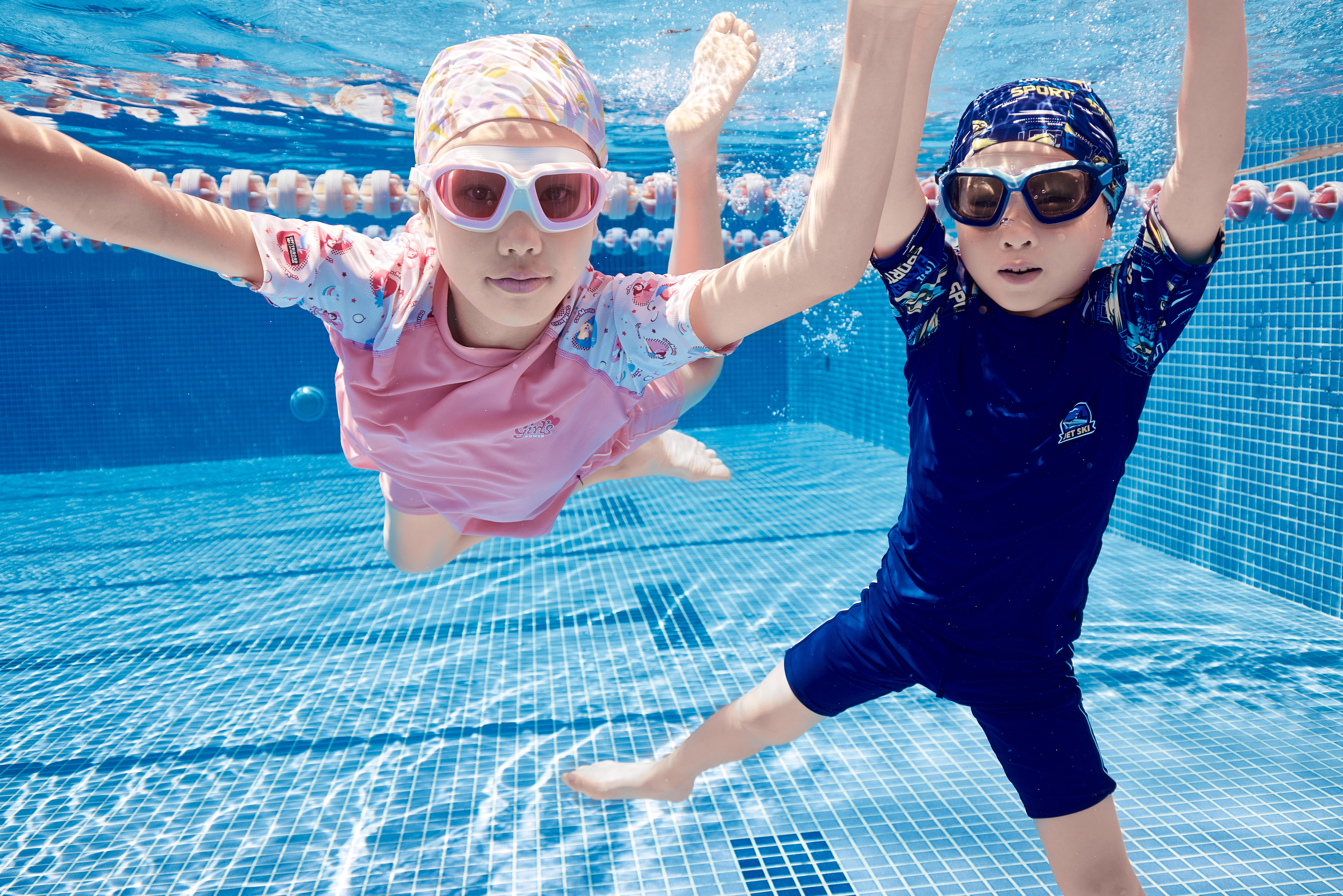 swimming BOY two-piece mid-leg shorty NAVY ALL SPEED