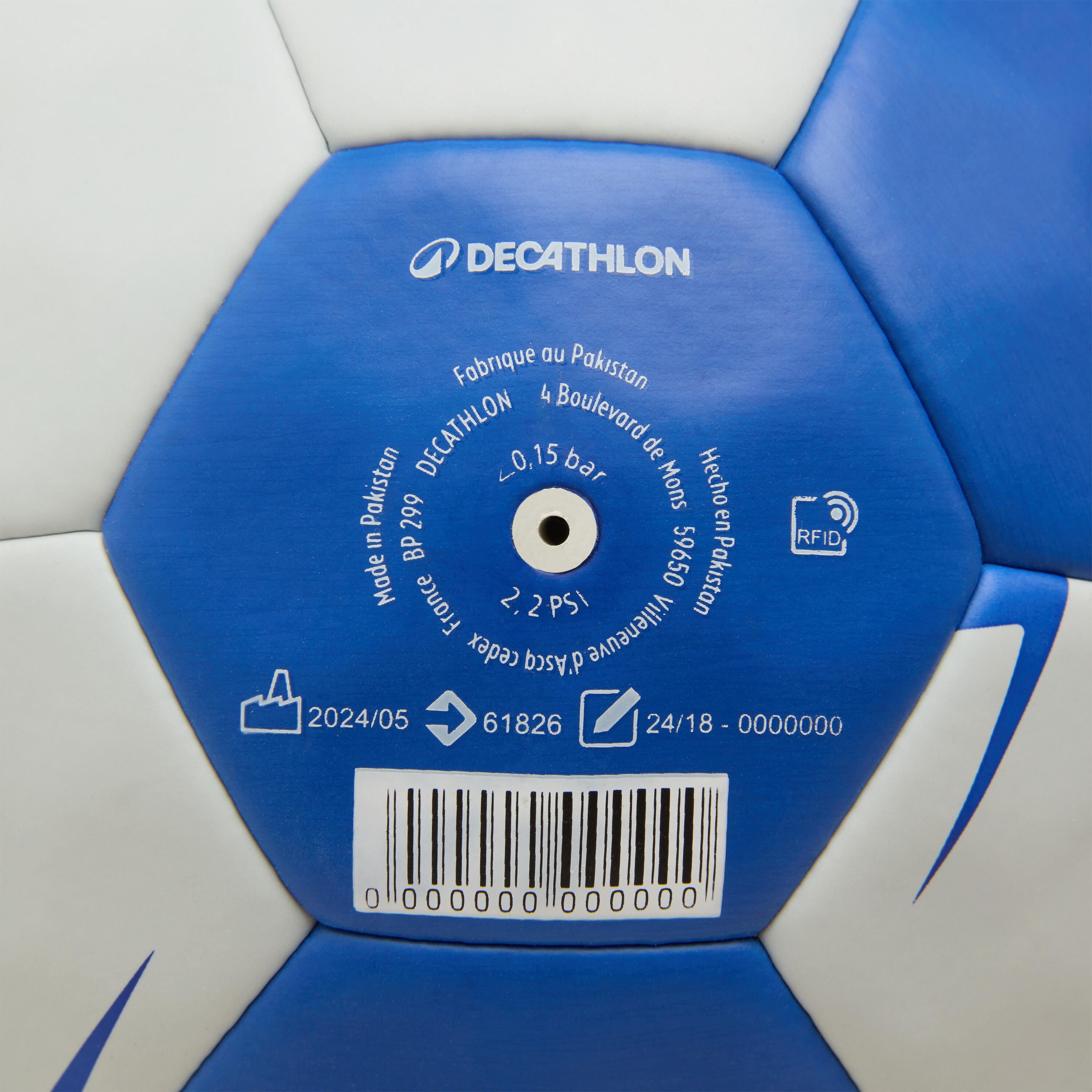 Harzfreier Handball Grösse 1 - Waxfree Ultragrip blau/weiss 12/14