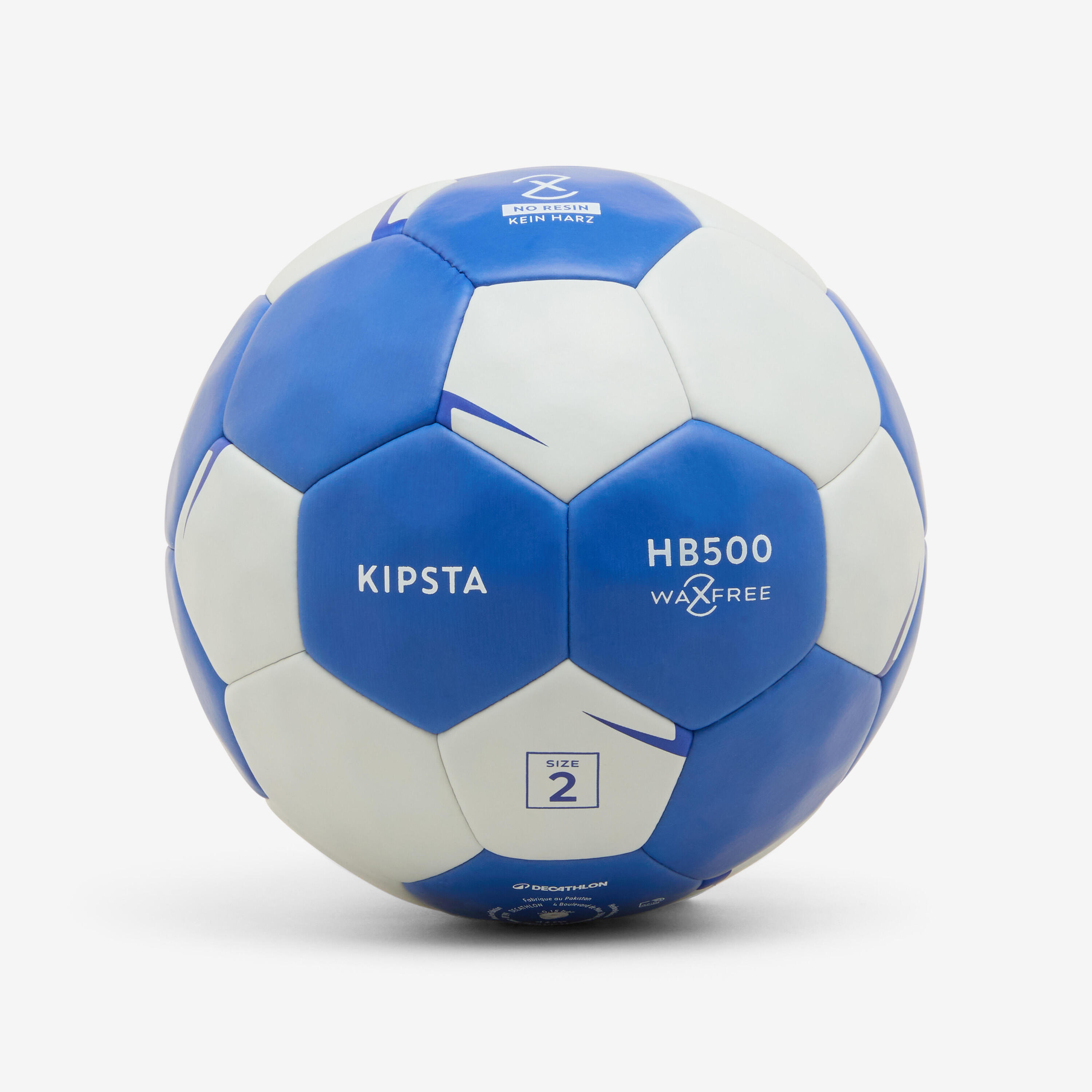 Ballon de handball sans résine taille 2 - Waxfree Ultragrip bleu / blanc 4/15