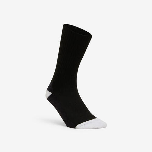 Chaussettes de handball adulte - 1 paire H500 MID noir / blanc