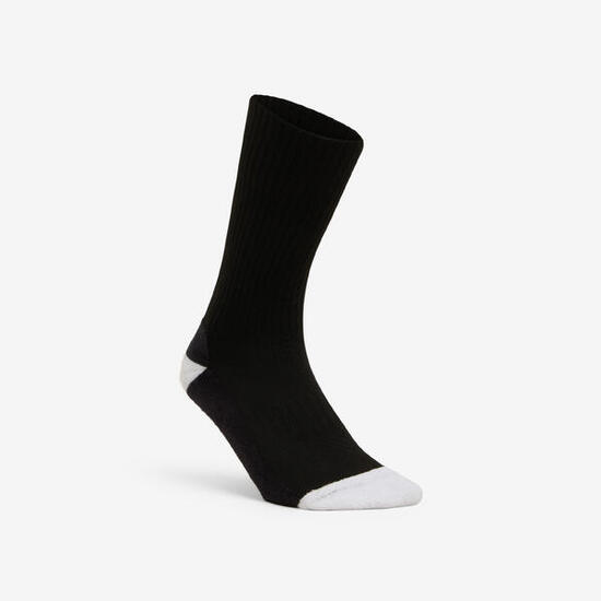 Chaussettes de handball adulte - 1 paire H500 MID noir / blanc