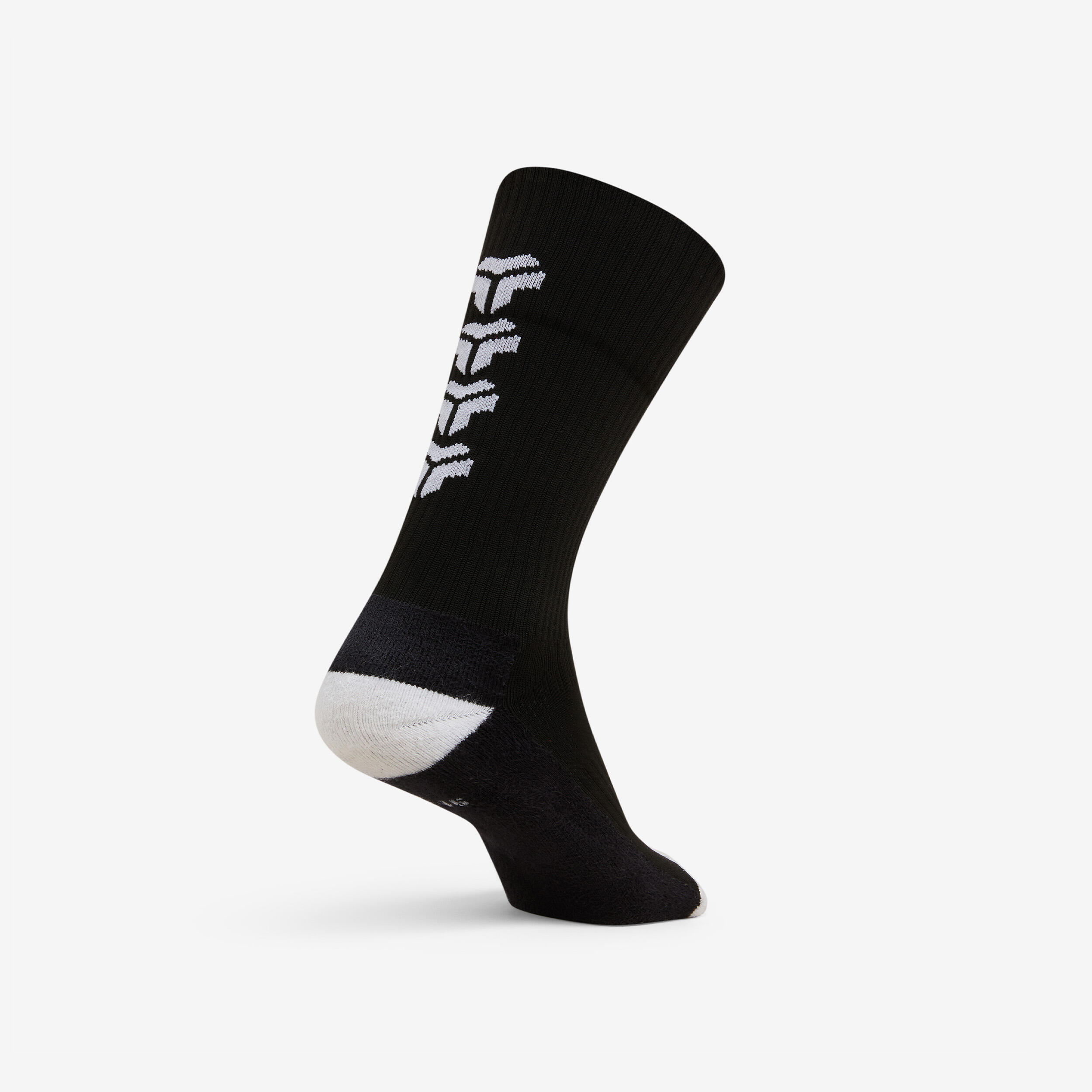 Chaussettes de handball adulte - 1 paire H500 MID noir / blanc 2/7
