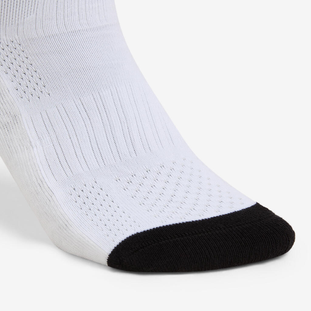 Adult Handball Mid Socks Single-Pack H500 - Black/White