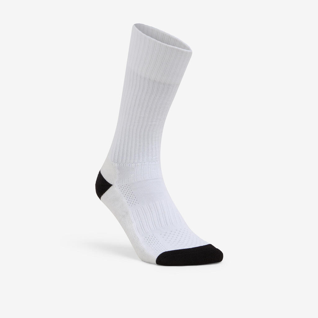 Adult Handball High Socks Single-Pack H500 - White/Black