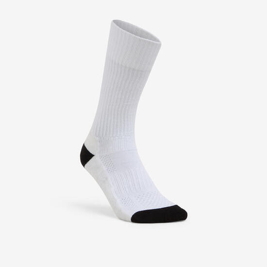 Hoge handbalsokken voor volwassenen H500 zwart/wit 1 paar