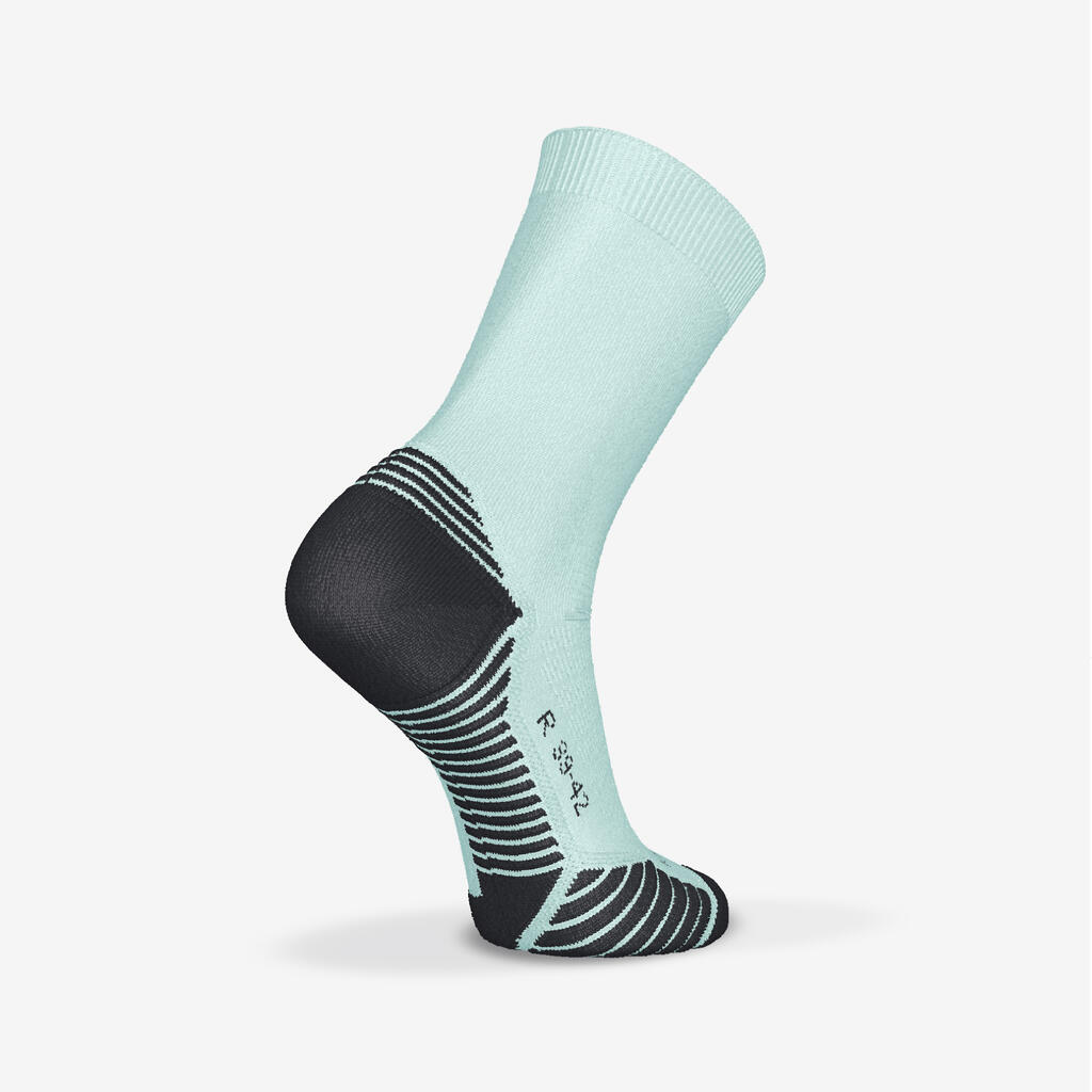 PACK OF 2 PAIRS OF RUN500 THICK MID-CALF RUNNING SOCKS
