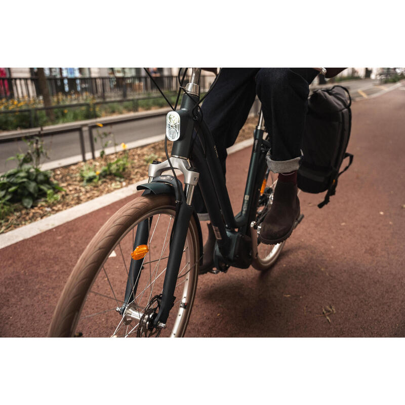 Vélo de ville électrique connecté Elops 920 E Connect LF bleu canard
