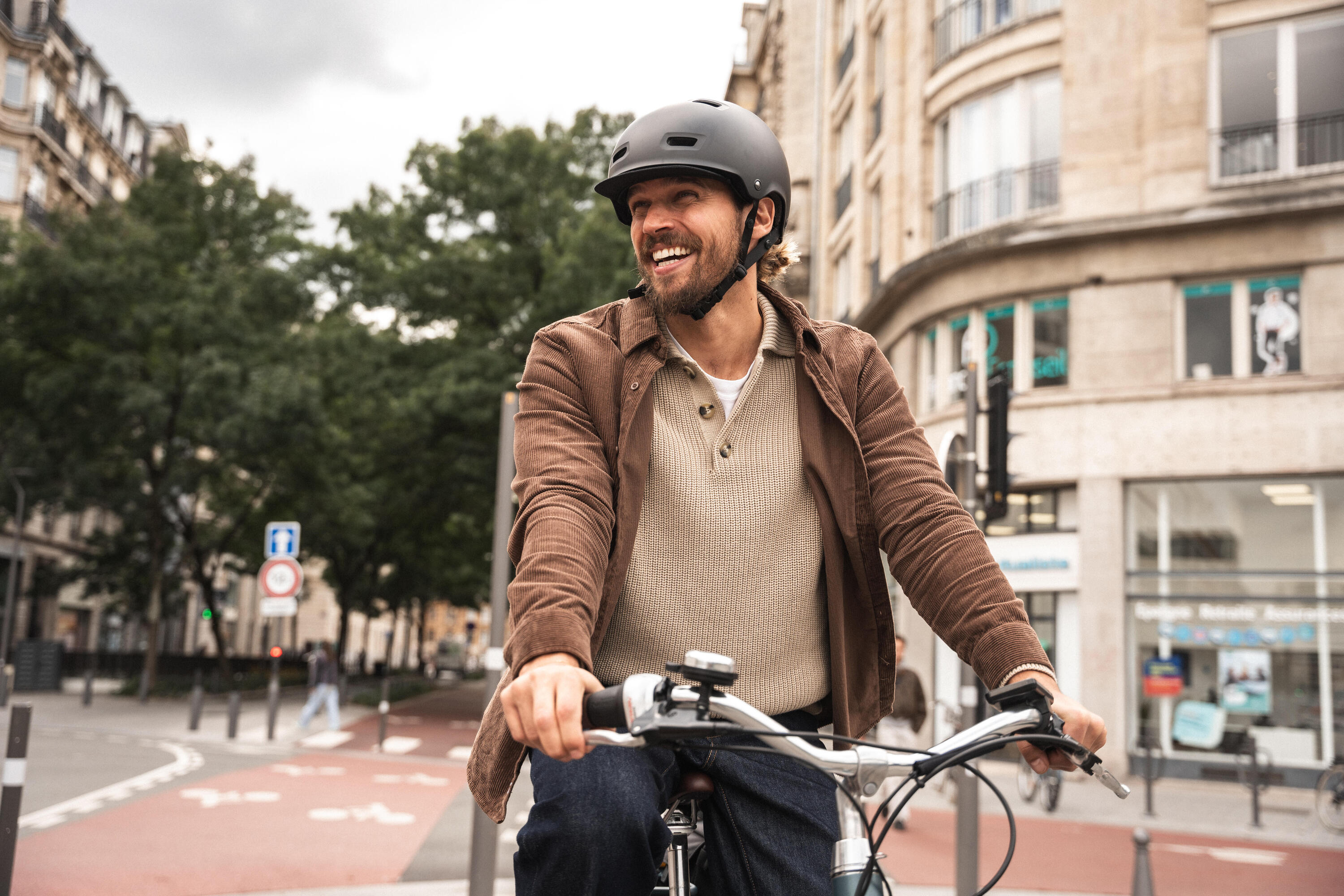 Elektrisches Citybike Elops 920 E connect LF entenblau 8/11