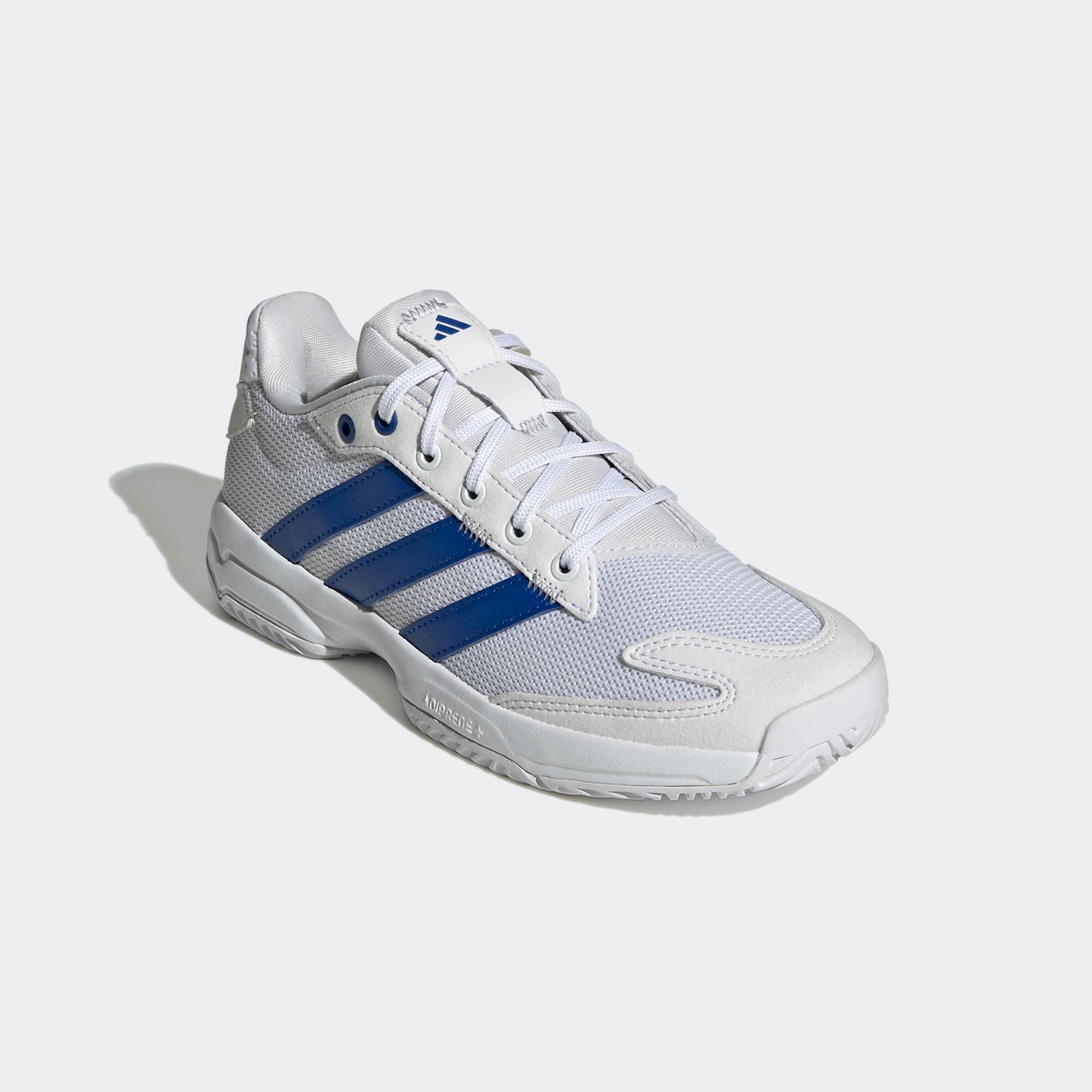 Chaussures de handball enfant - Adidas Stabil blanc / bleu 7/9