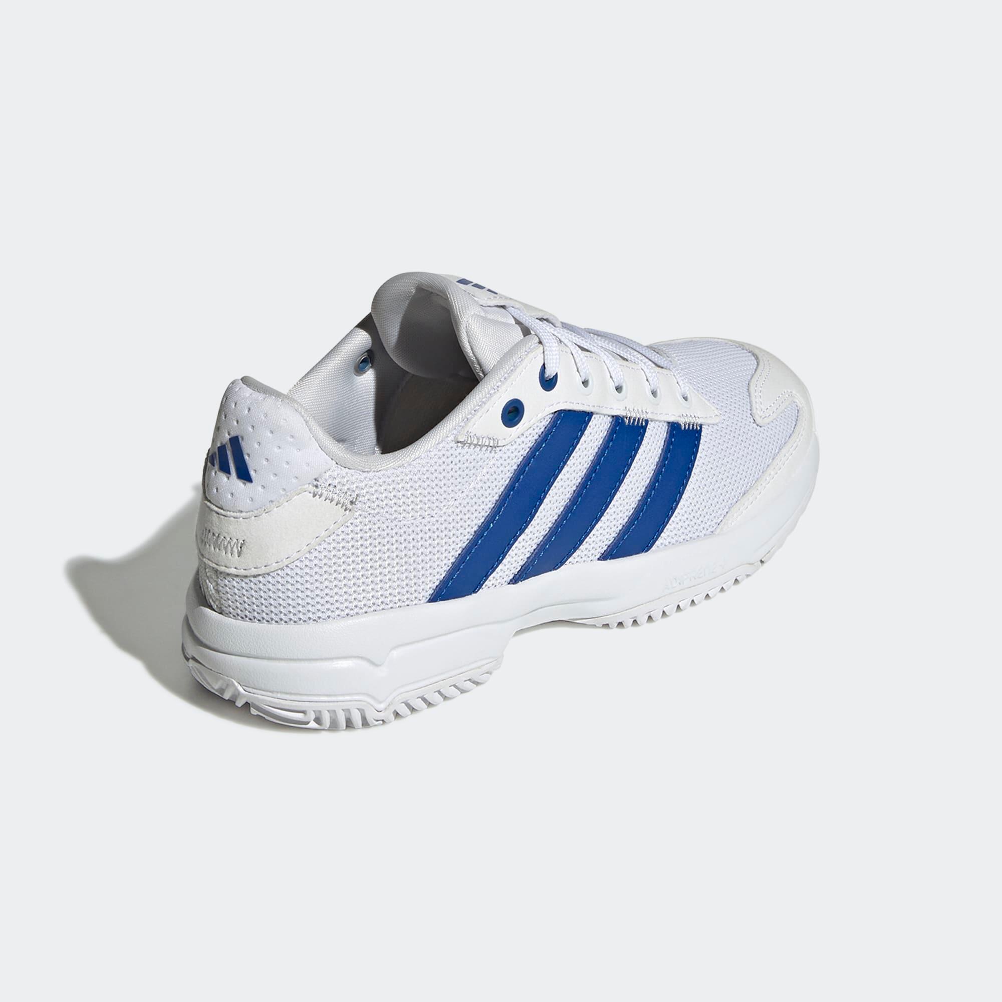 Chaussures de handball enfant - Adidas Stabil blanc / bleu 8/9