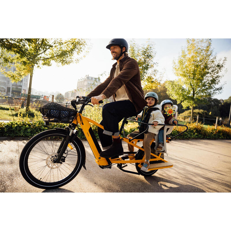 Bicicletă cargo electrică longtail încărcare spate R500E Verde deschis