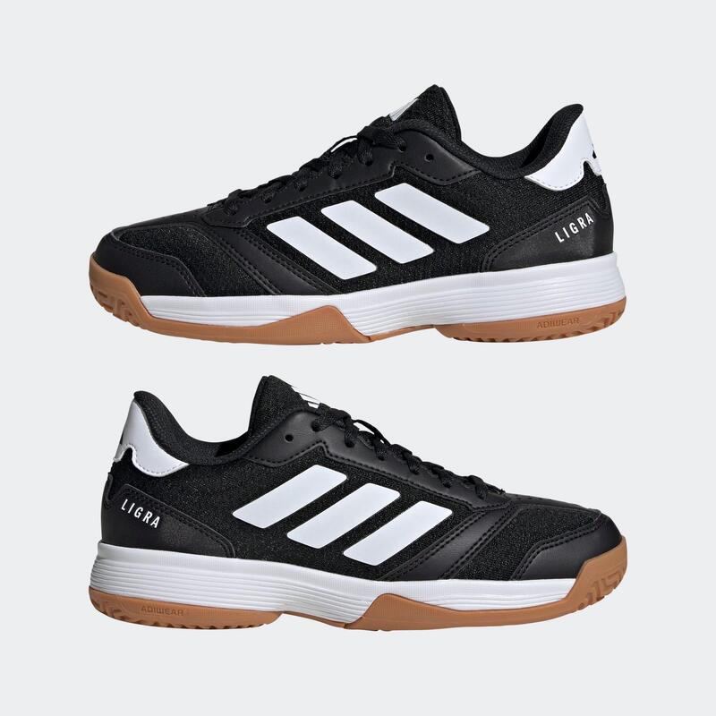 Încălțăminte de handbal ADIDAS ligra negru copii