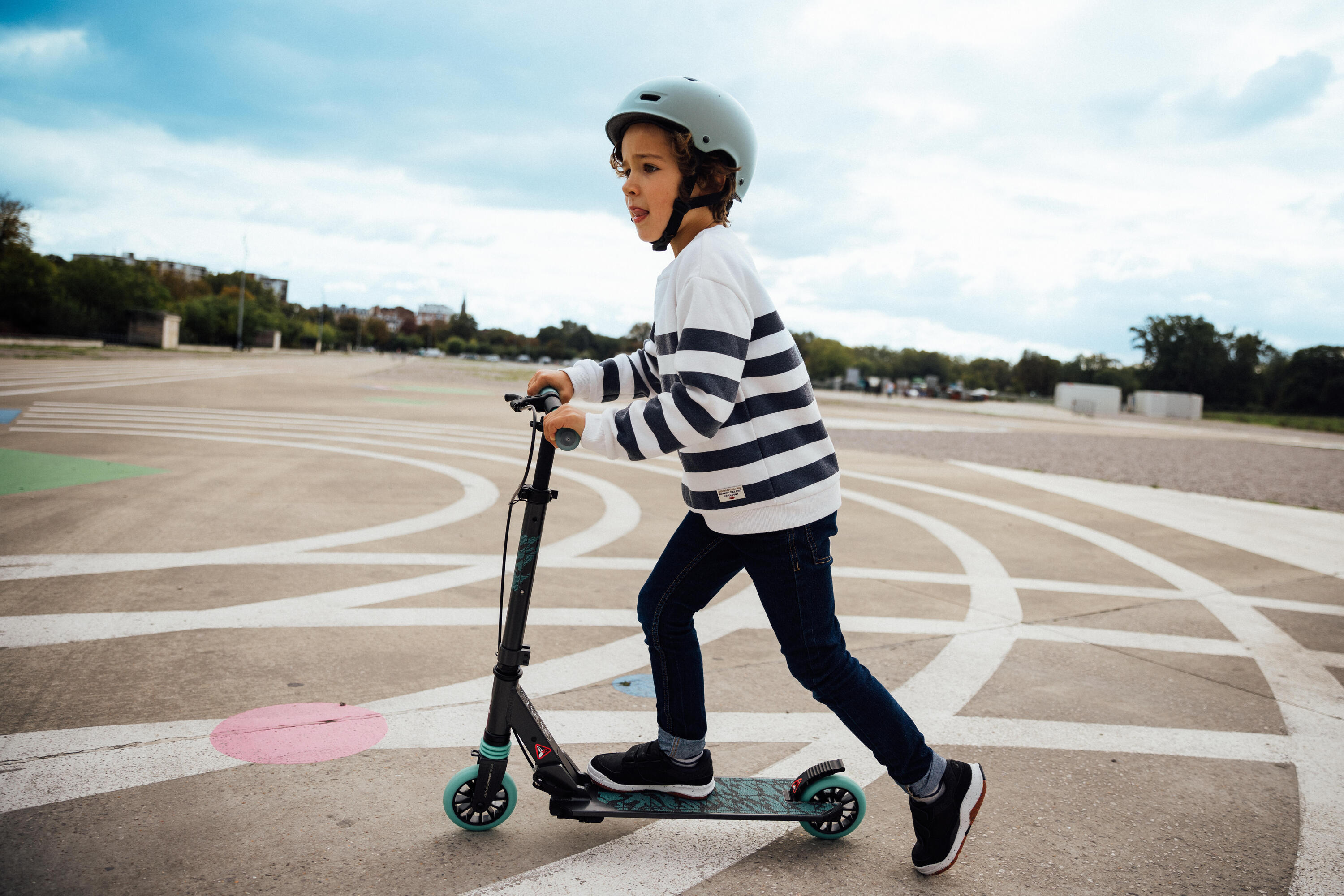 Trottinette avec frein au guidon et suspension enfant, MID 5 10/13