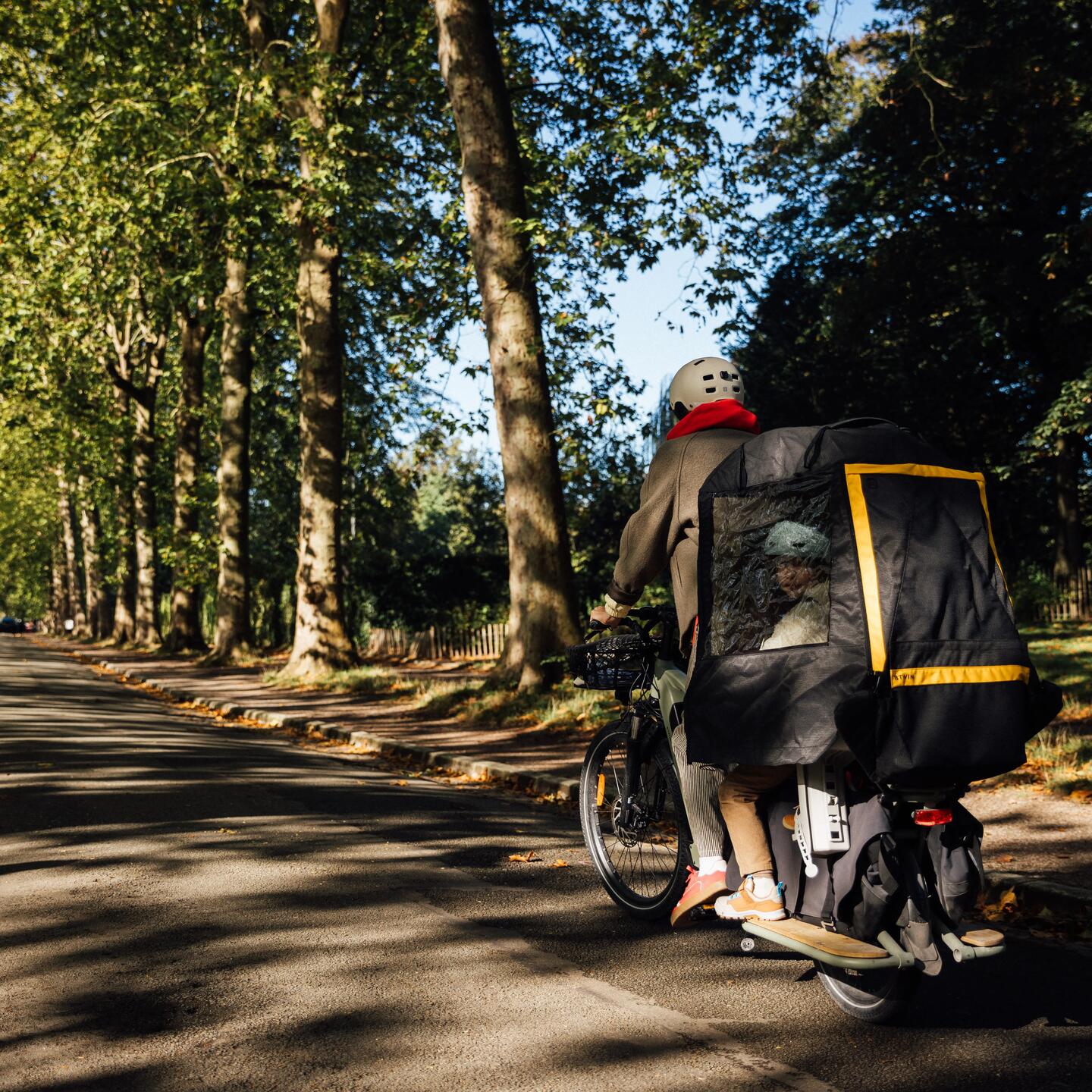 DECATHLON B'TWIN E THREE 500 Cargobike Longtail Regenverdeck