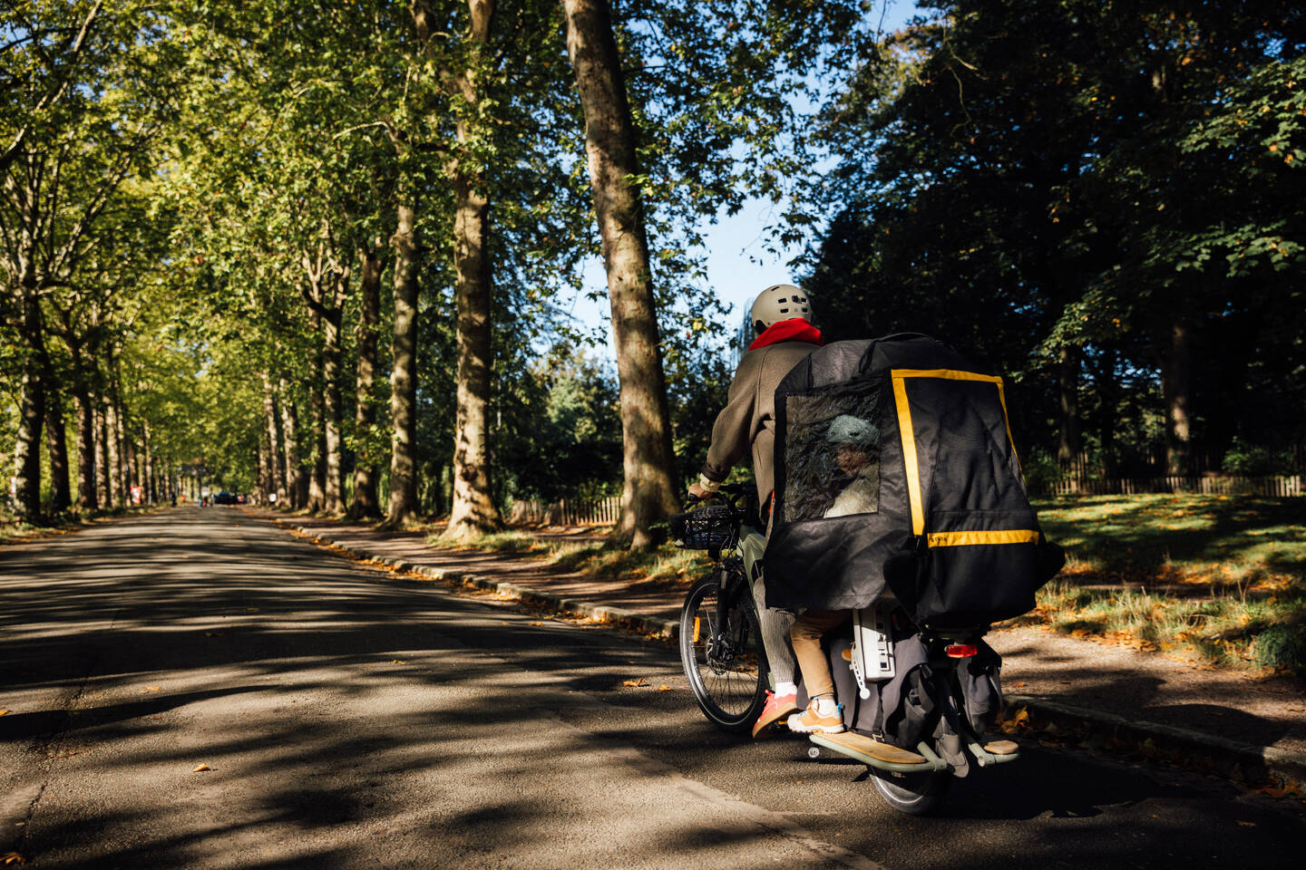 DECATHLON B'TWIN E THREE 500 Cargobike Longtail Regenverdeck