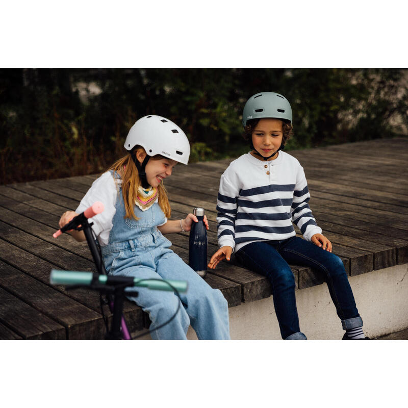 Trottinette enfant mid5 avec frein au guidon et suspension violette