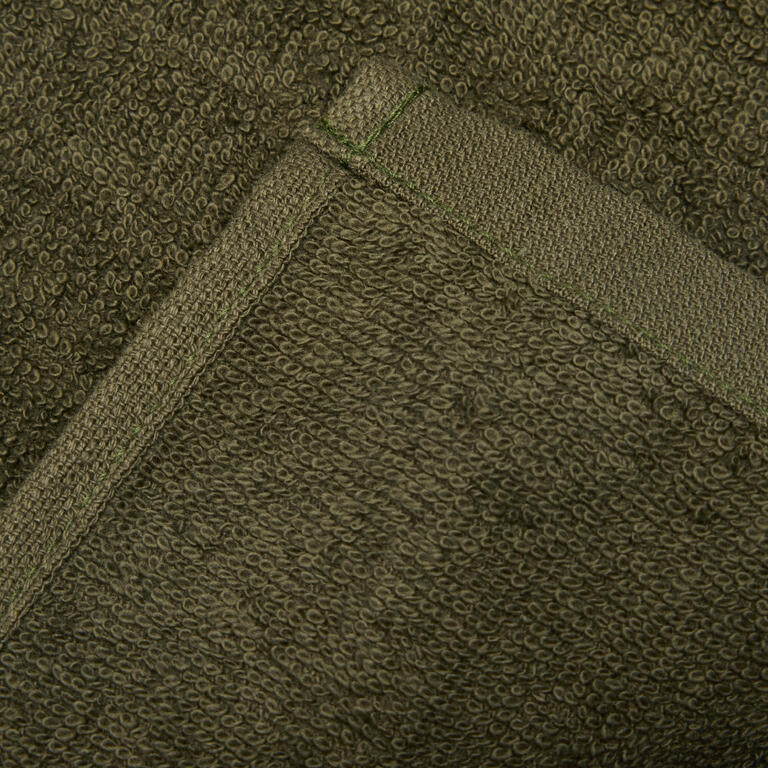 Khaki Domyos cotton fitness towel 90 x 50 cm