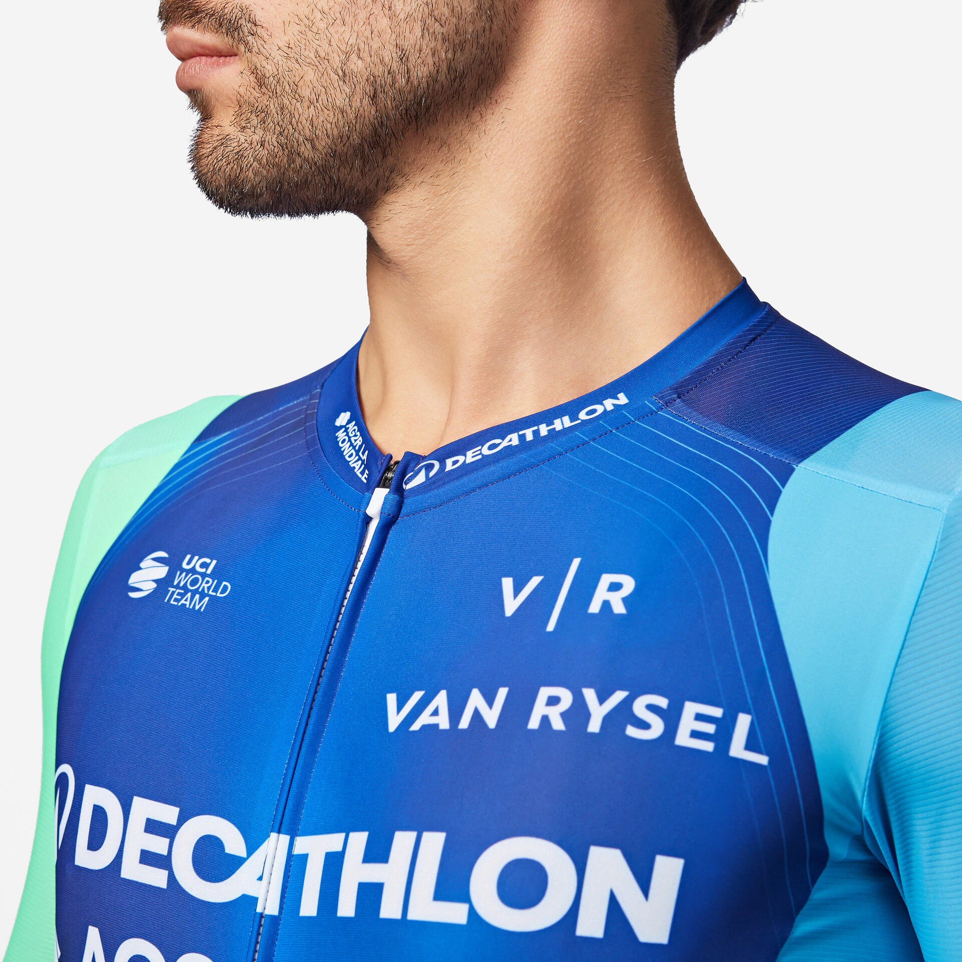 Ancien MAILLOT ODLO AG2R LA MONDIALE TM SANS MANCHE UCI Pro Cycling Vélo