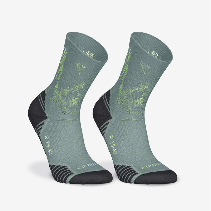 Lot de 2 paires de chaussettes de running run500 epaisses mi-mollet