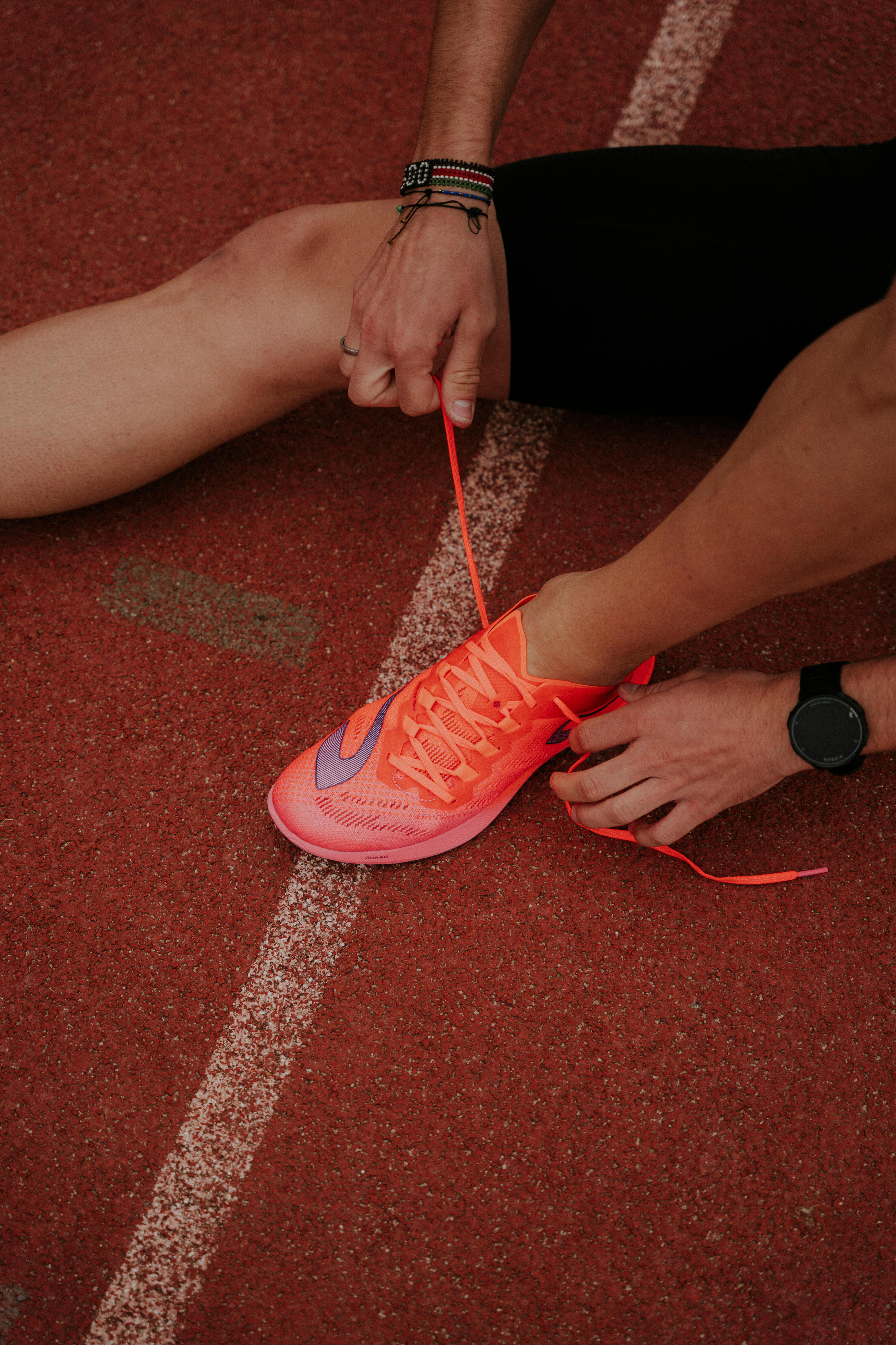 Leichtathletik-Spikeschuhe Langstrecken, AT Long 900 orange/pink 10/11