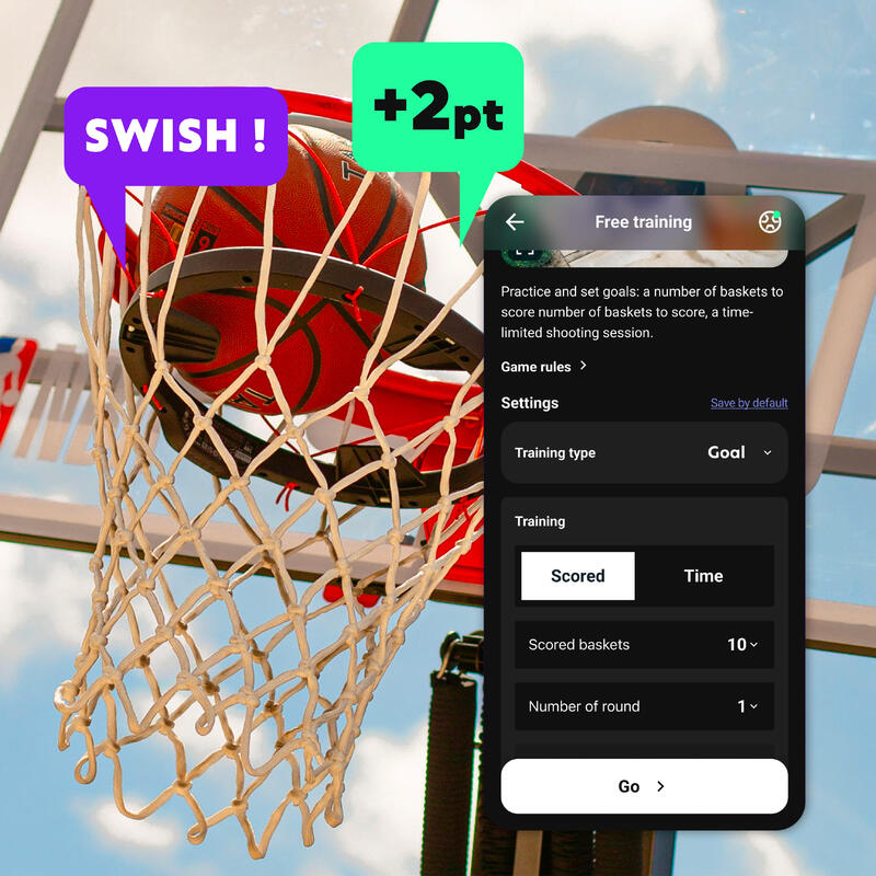 Aro Conectado de Basquetebol com Minijogos Decathlon Basketball Play
